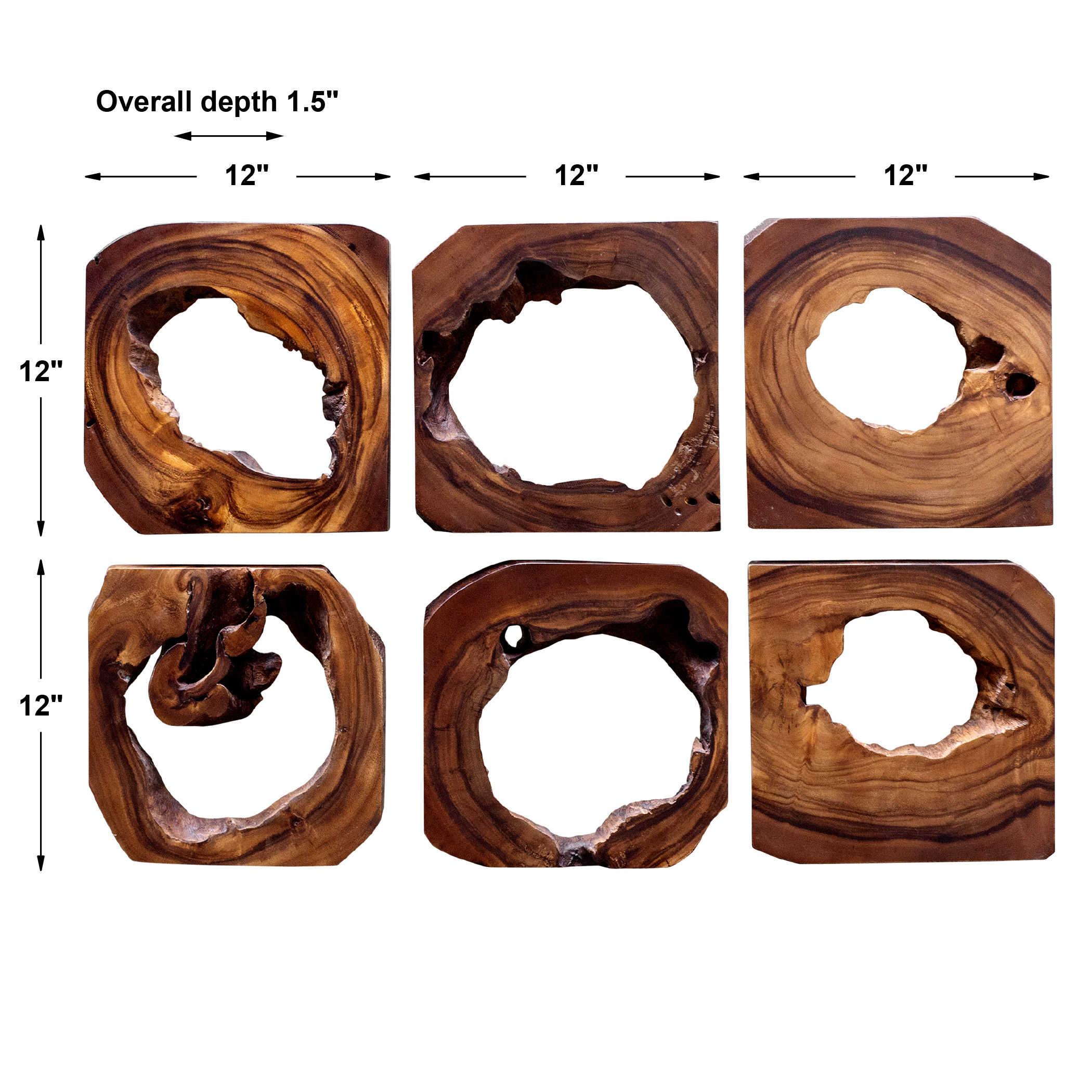 ADLAI WOOD WALL ART SET OF 6 - Frankwebs