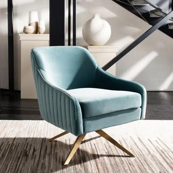 LEYLA SWIVEL VELVET CHAIR - Frankwebs