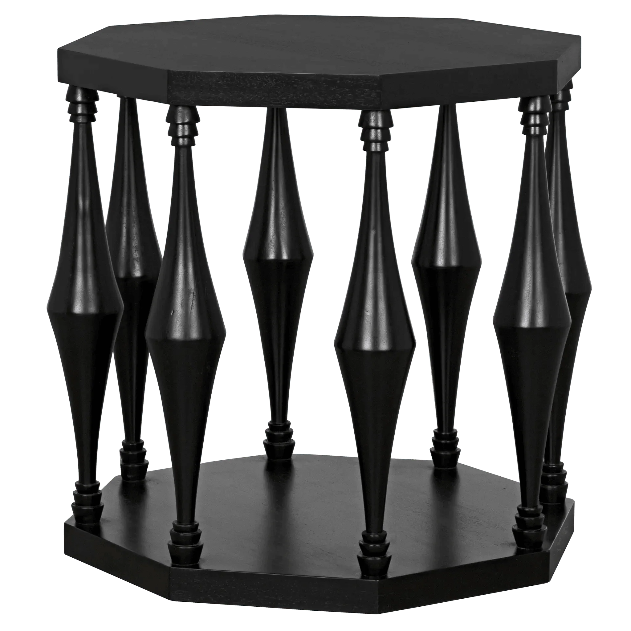 Marceo Side Table, Hand Rubbed Black - Frankwebs
