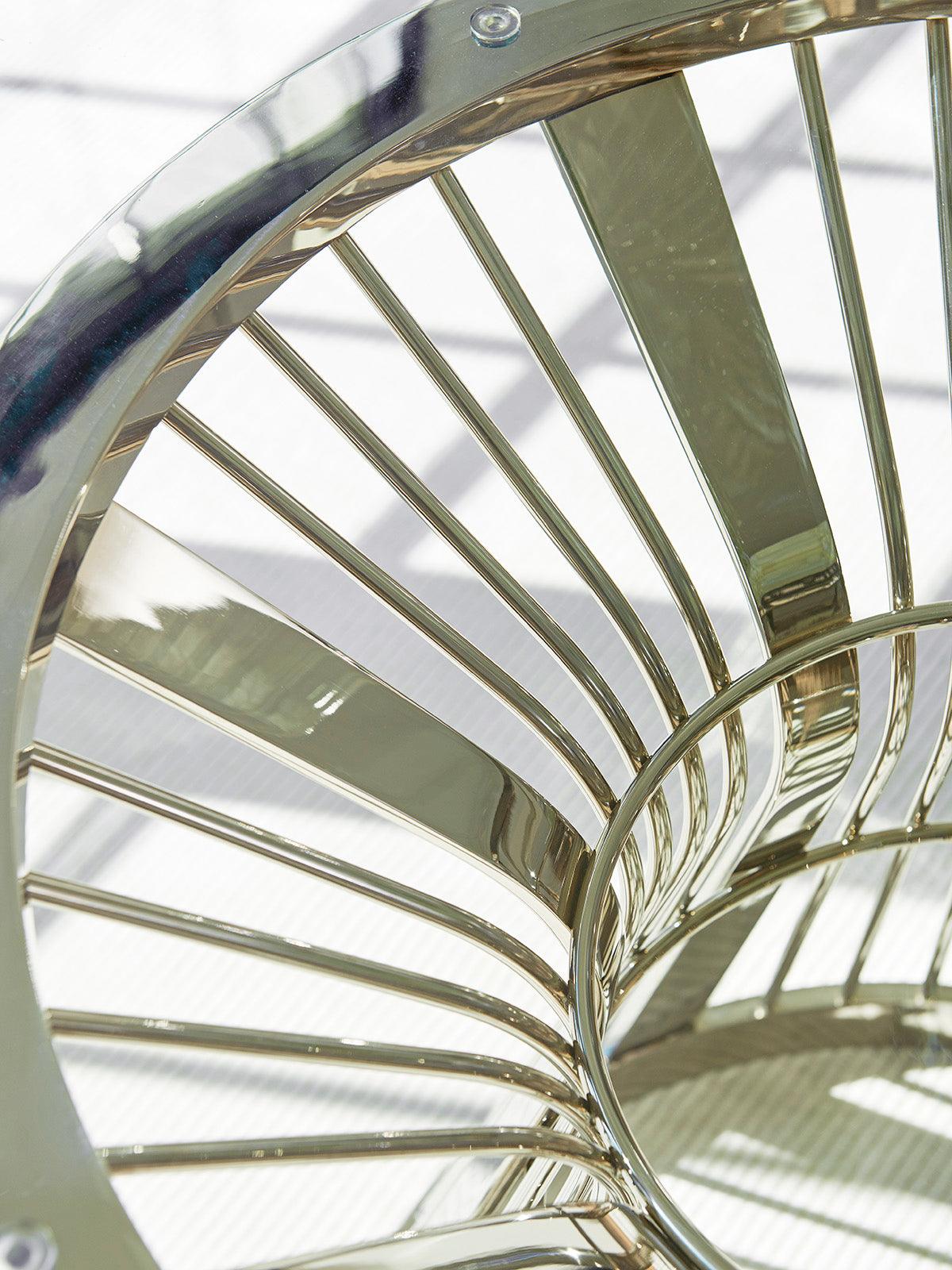 Ariana Riviera Stainless Dining Table With 54 Inch Glass Top - Frankwebs