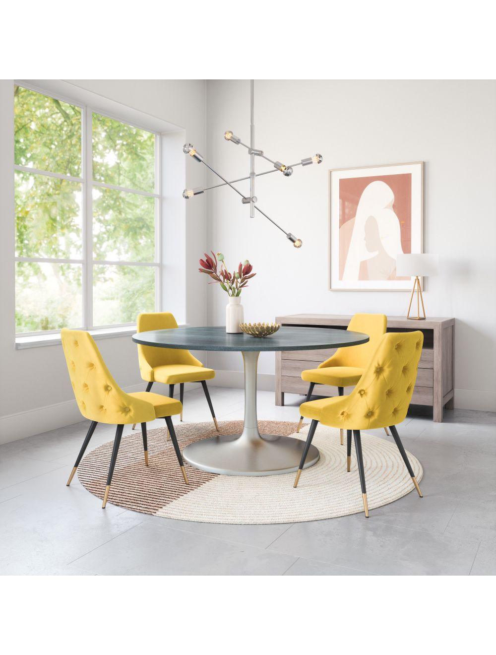 Piccolo Dining Chair (Set of 2) Yellow - Frankwebs