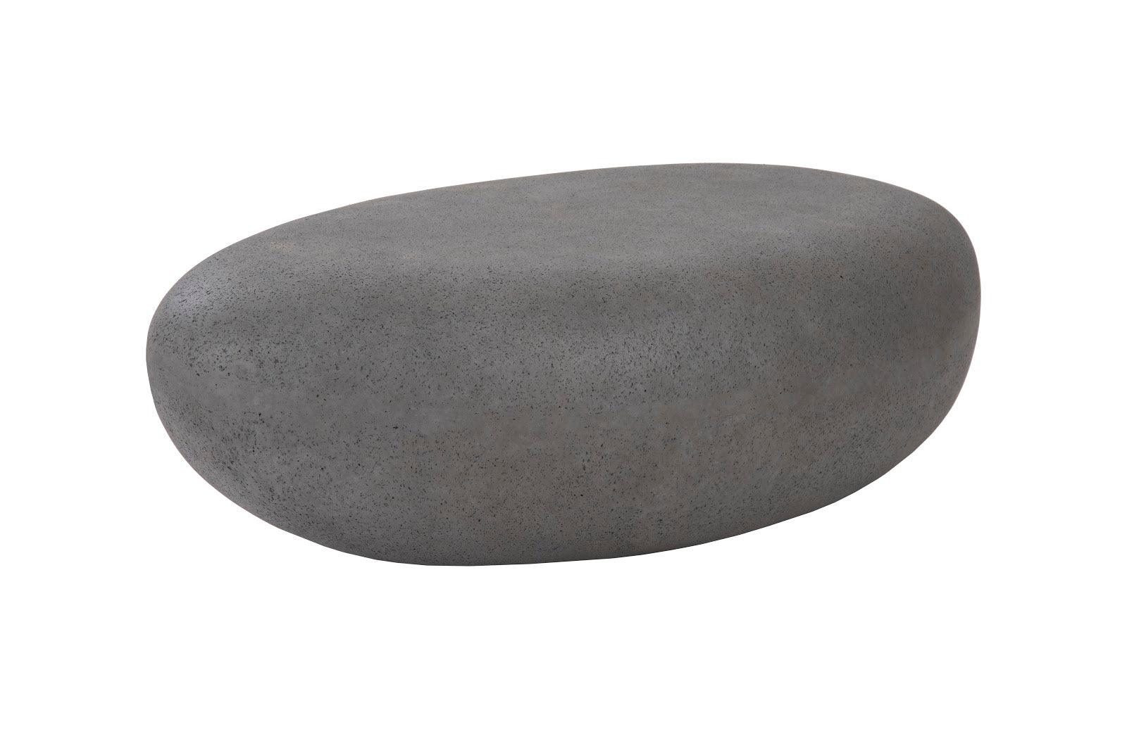 River Stone Coffee Table, Charcoal Stone, Small - Frankwebs