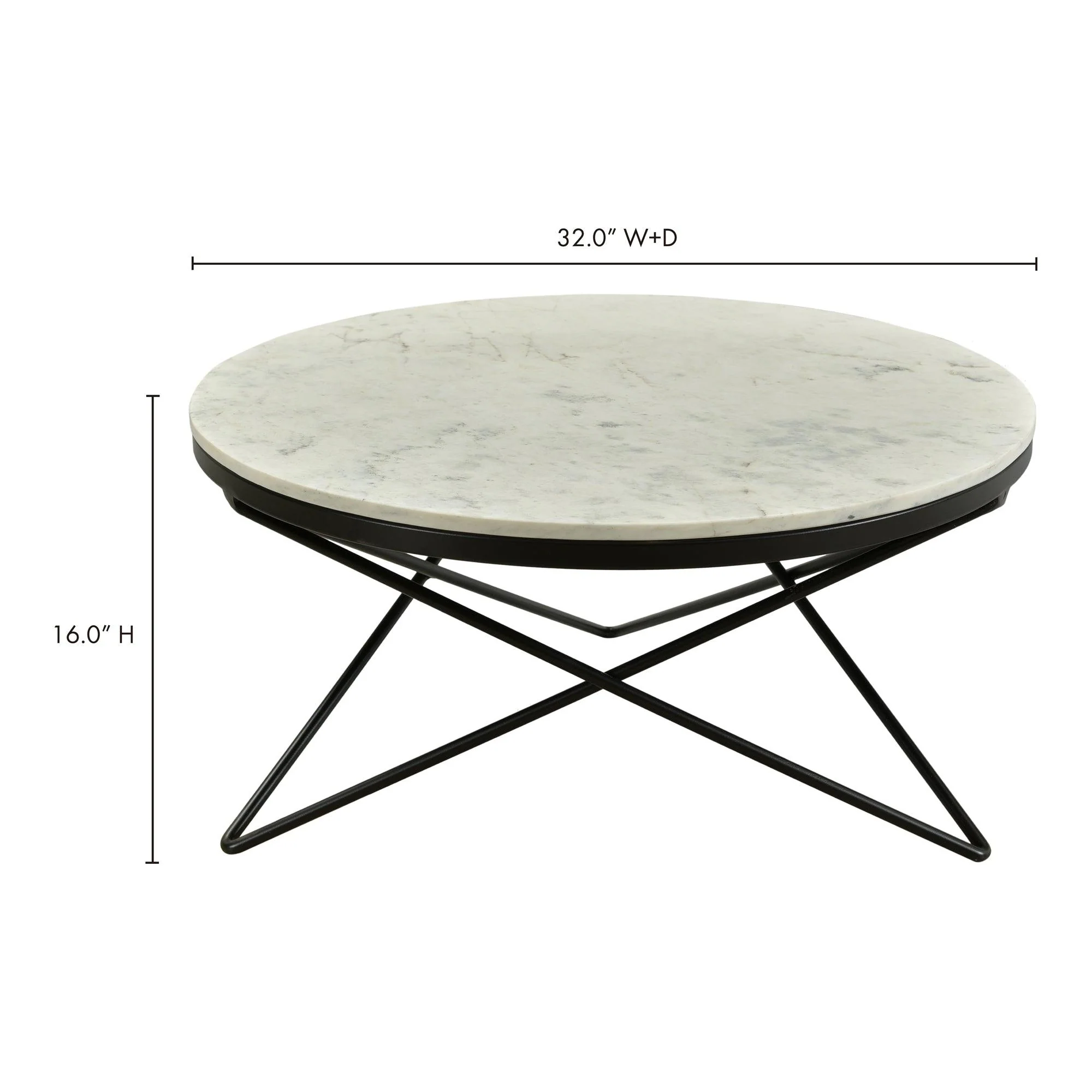 Haley Coffee Table Black Base - Frankwebs