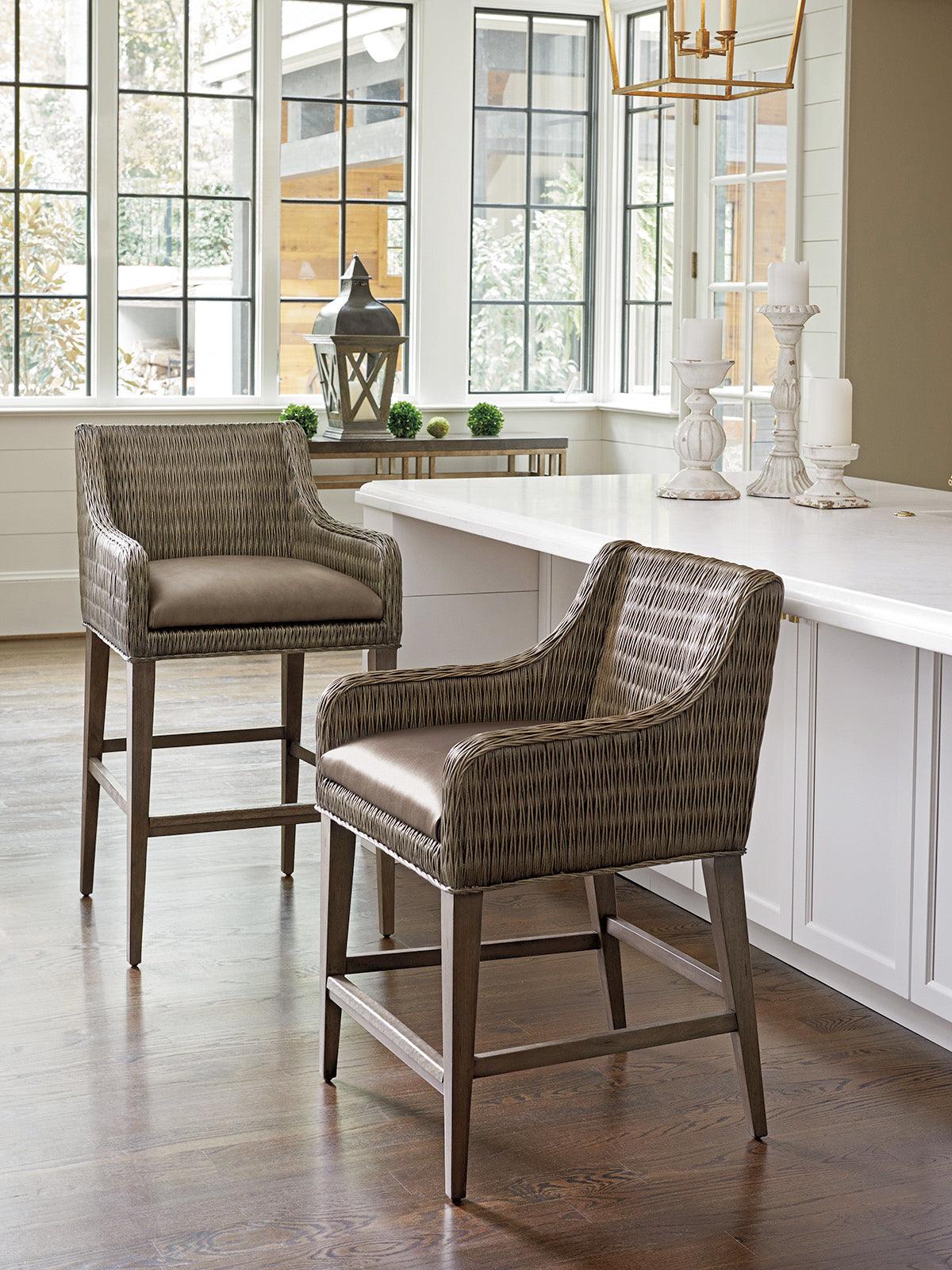 Cypress Point Turner Woven Bar Stool - Frankwebs