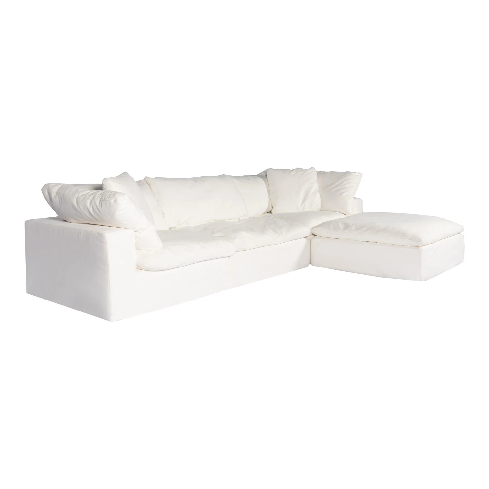 Clay Lounge Modular Sectional Performance Fabric White - Frankwebs