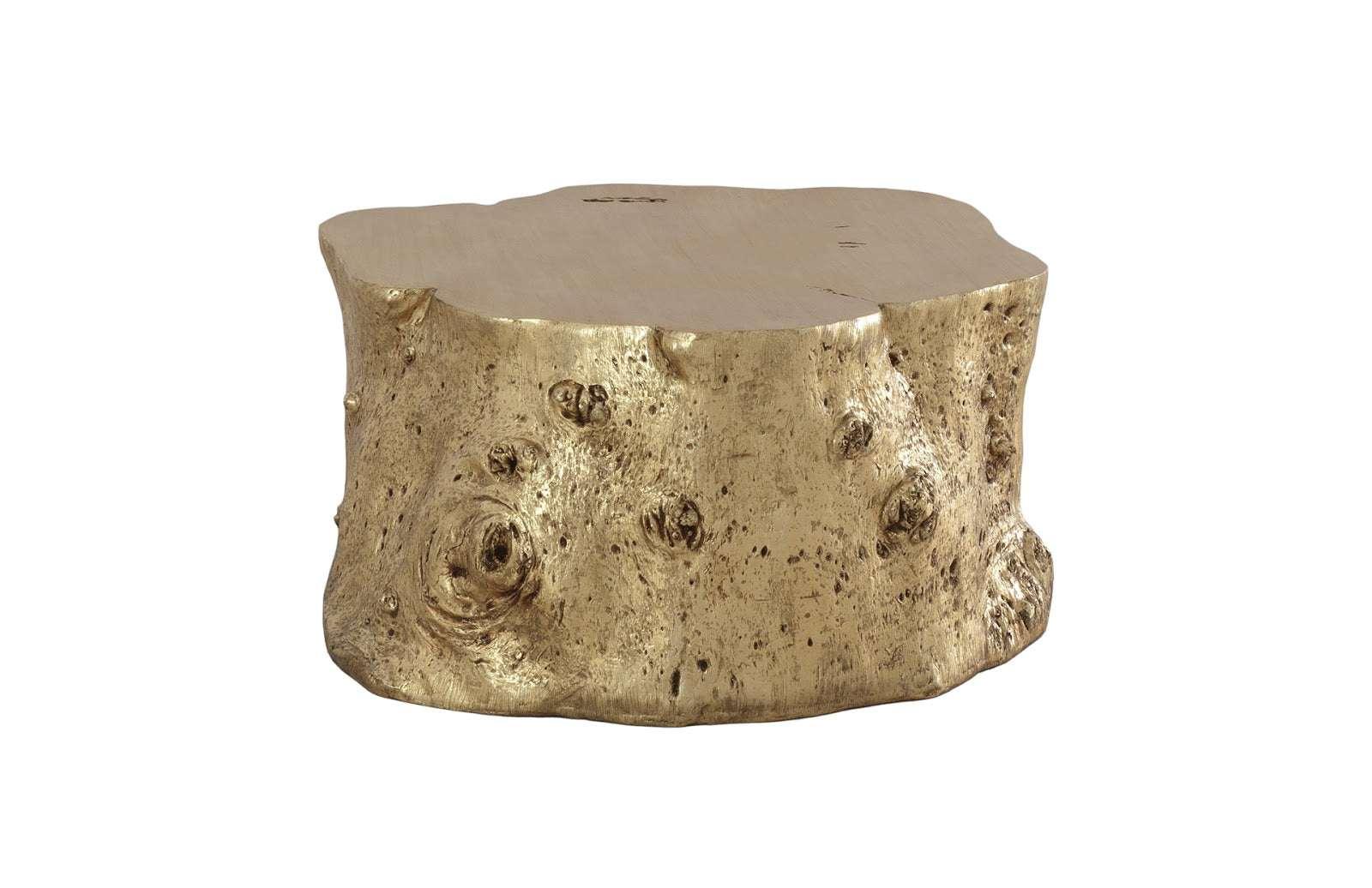Log Coffee Table, Gold Leaf - Frankwebs