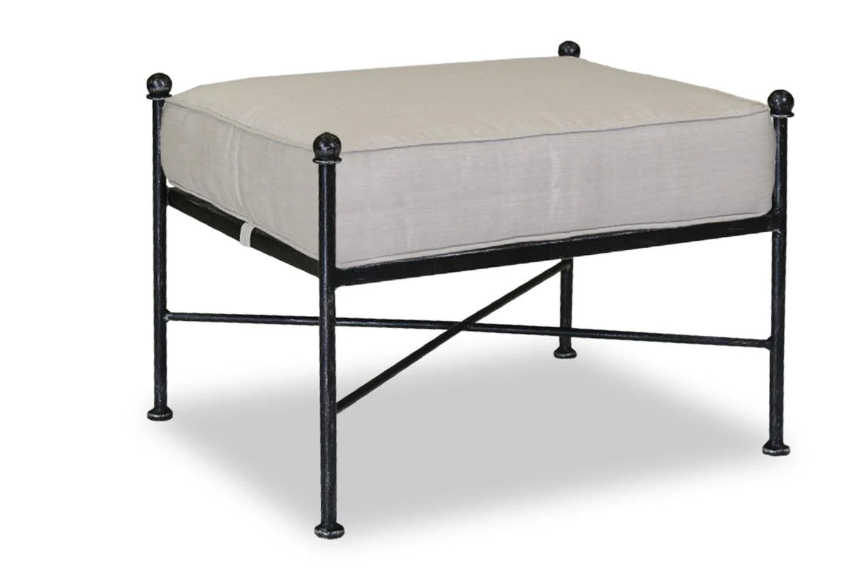 Provence Ottoman in Canvas Flax w/ Self Welt - Frankwebs