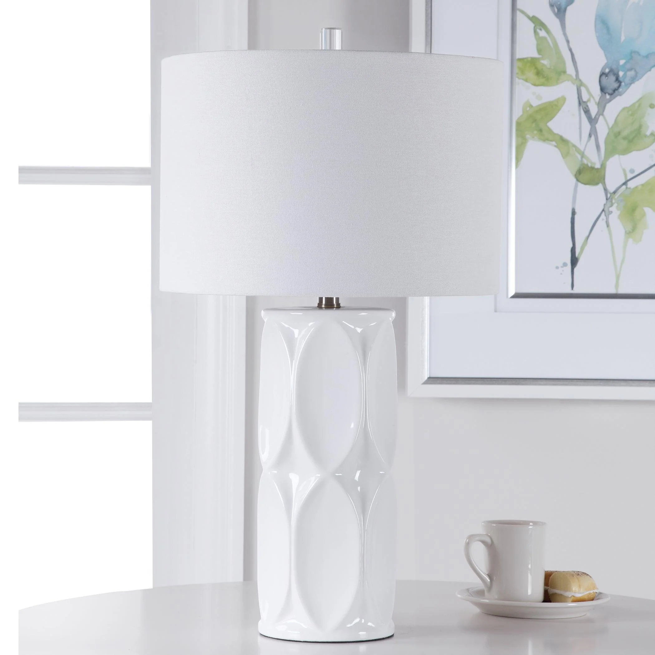 SINCLAIR WHITE TABLE LAMP - Frankwebs