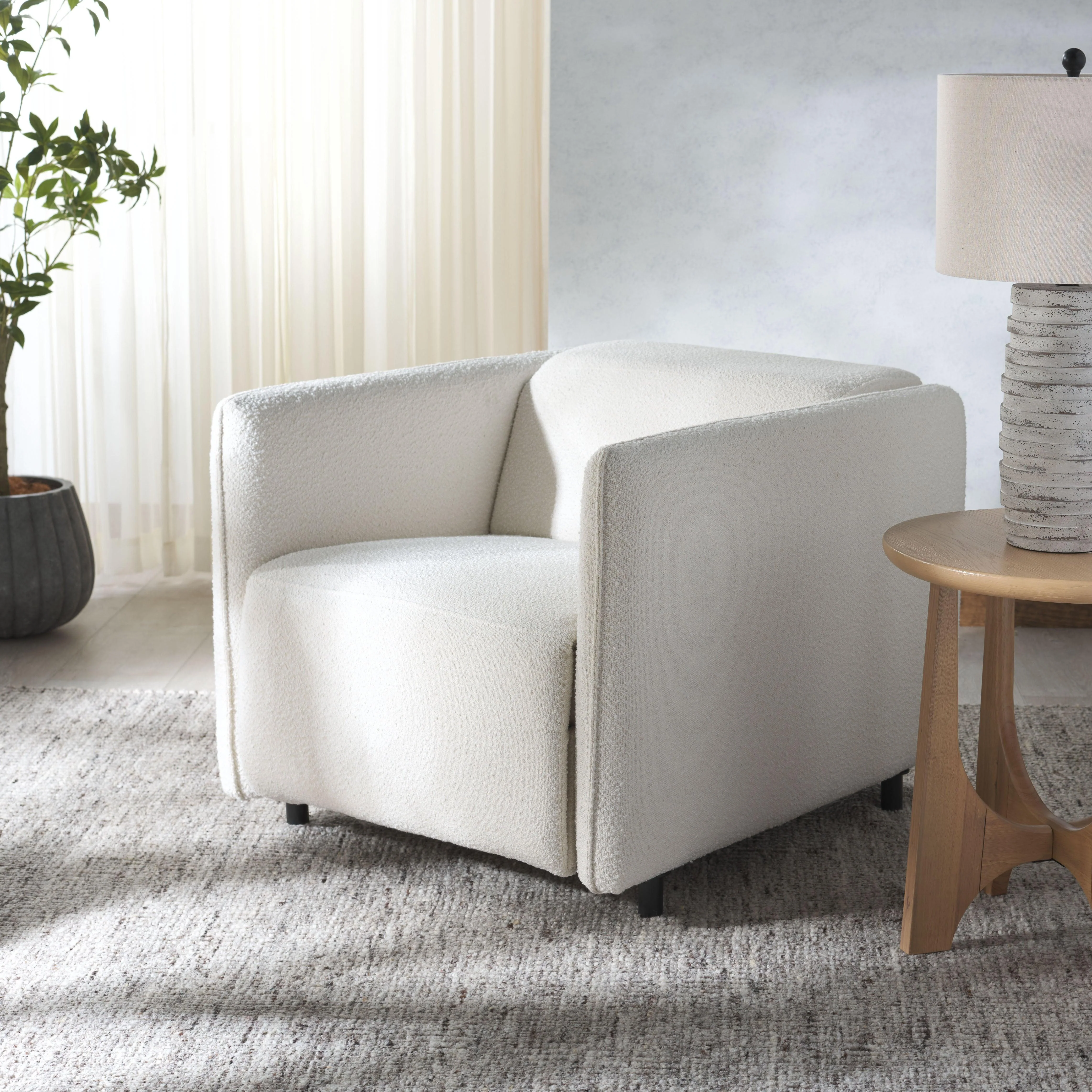 Macilena Boucle Recliner - Frankwebs
