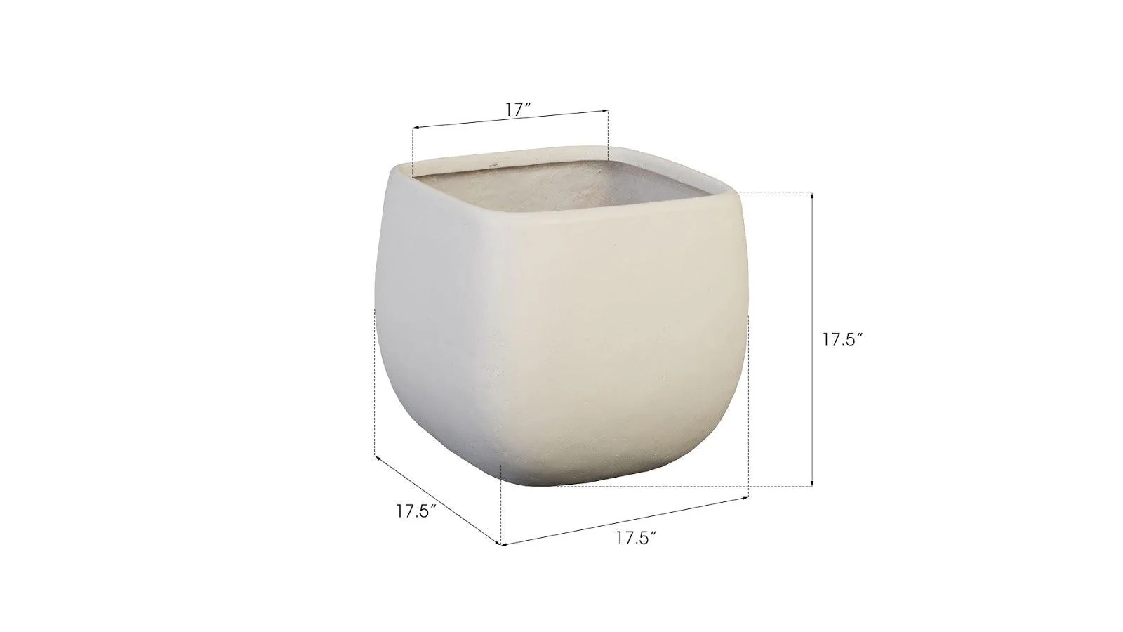 Ava Planter, Small, White - Frankwebs