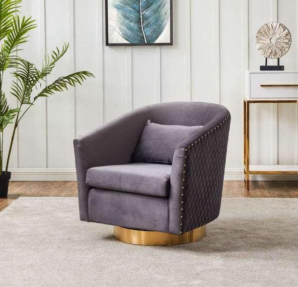 CLARA QUILTED SWIVEL TUB CHAIR - Frankwebs