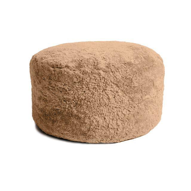 Shorn Curly Sheepskin Ottoman - Frankwebs