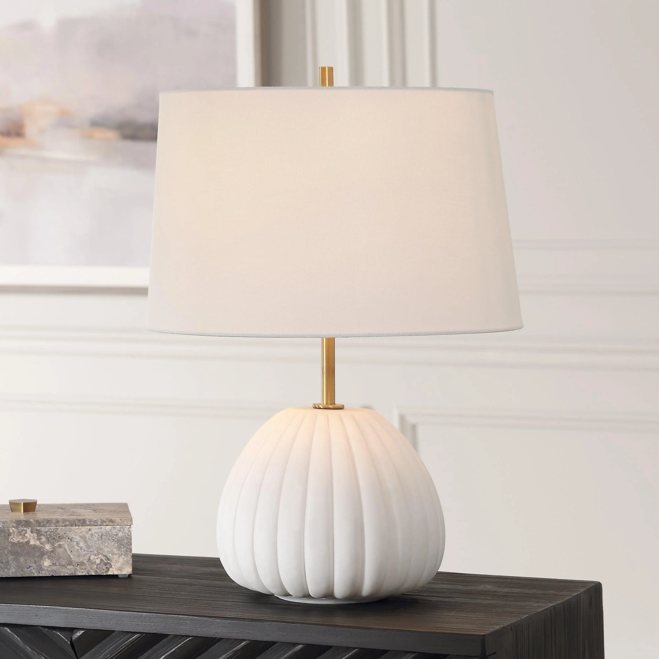Lynna Ivory Table Lamp - Frankwebs
