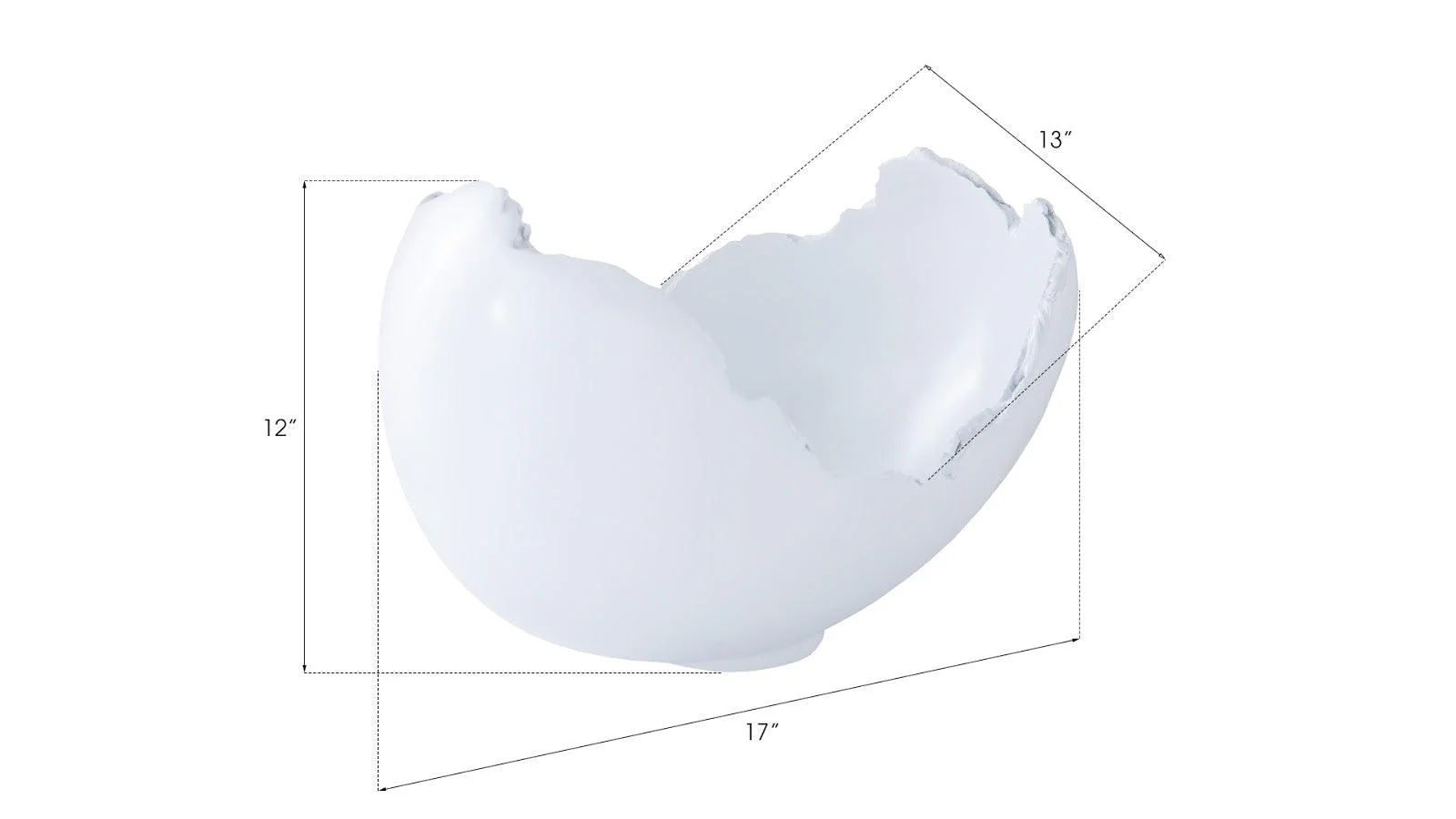Burled Bowl, Glossy White - Frankwebs