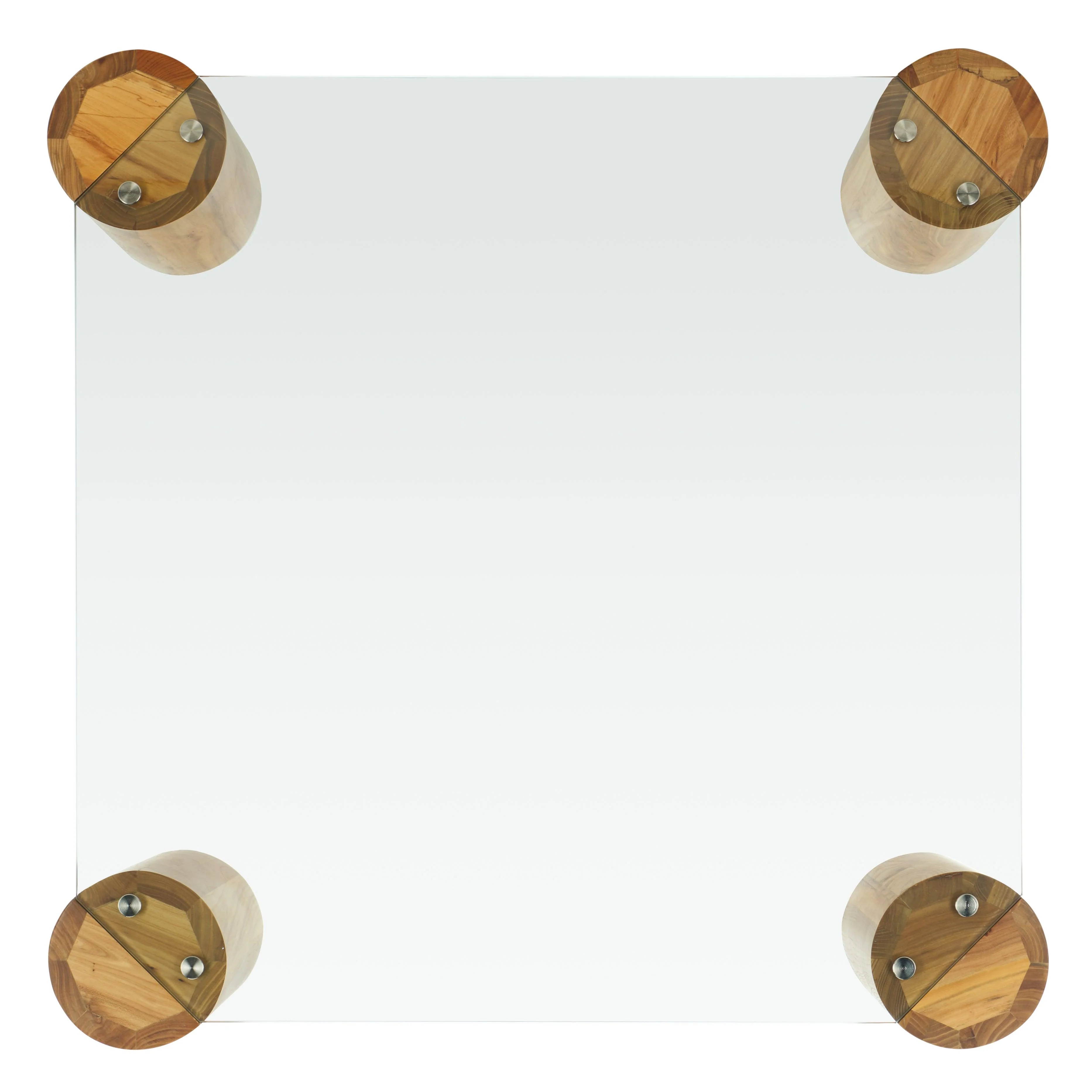 ROBBIE SQUARE GLASS TOP COFFEE TABLE - Frankwebs