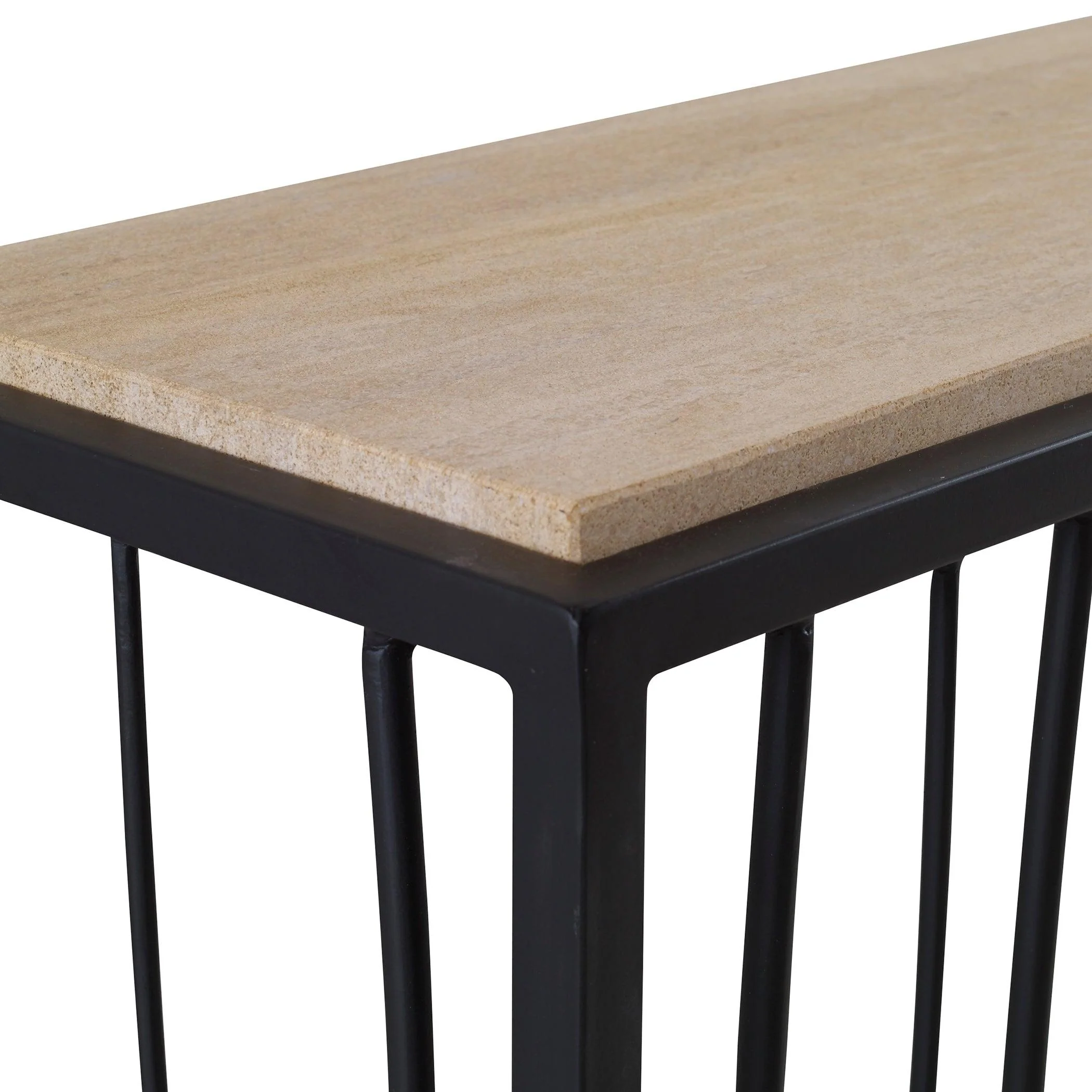 REED TRAVERTINE CONSOLE TABLE - Frankwebs