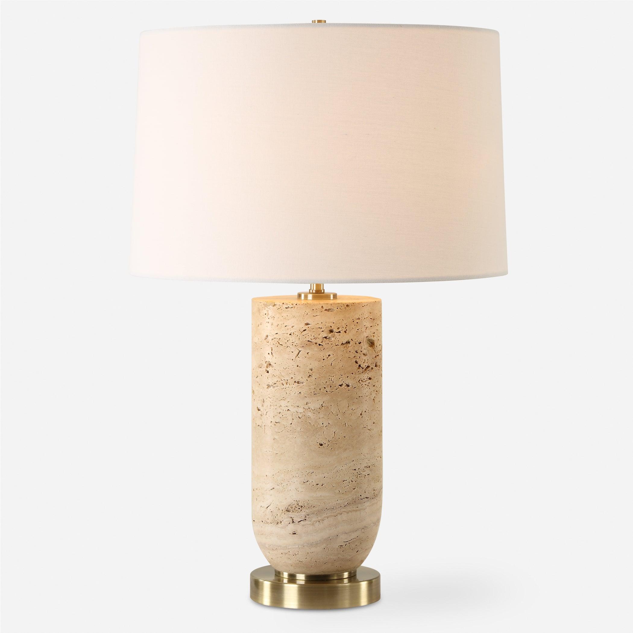 Aubrey Travertine Table Lamp - Frankwebs