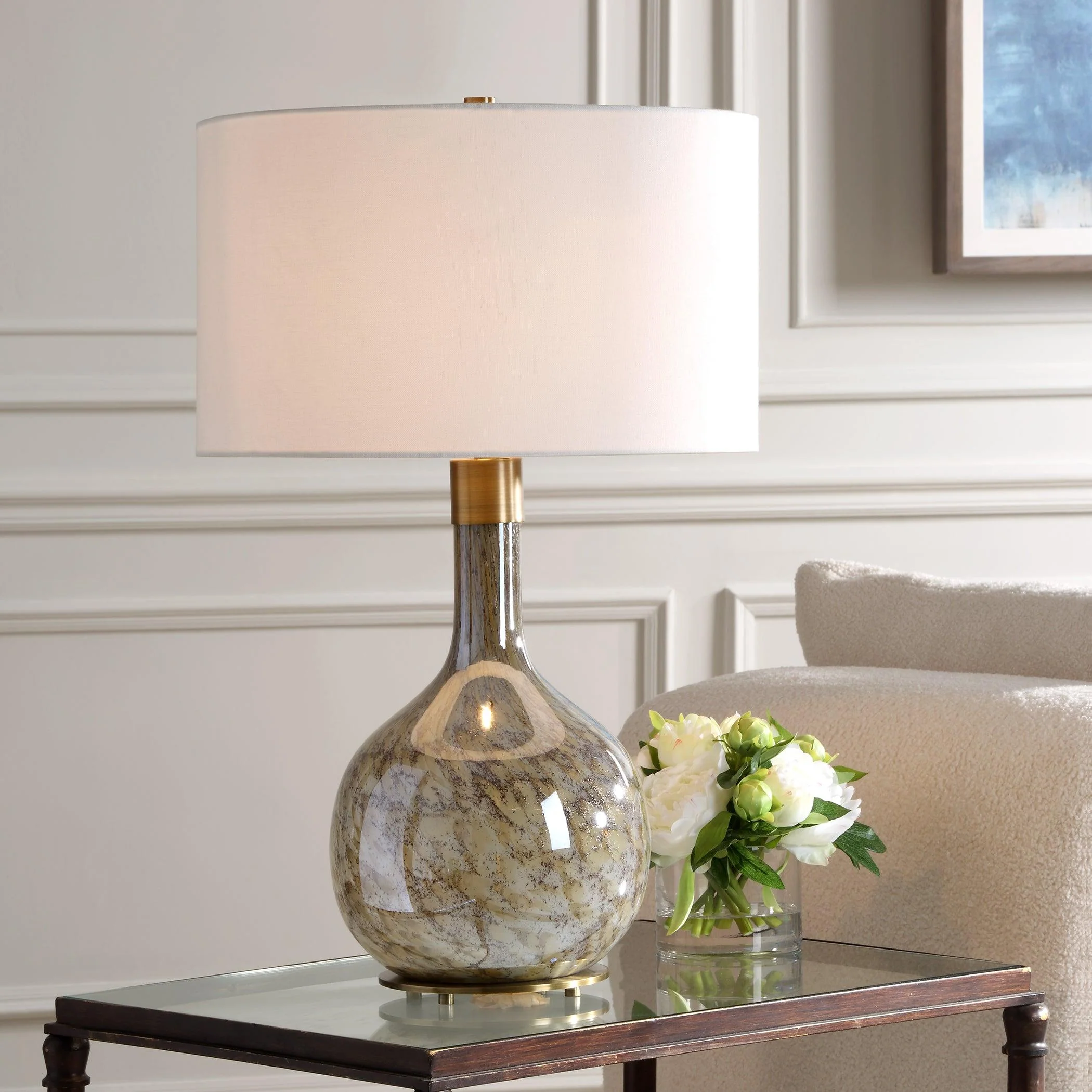 Rhine Brown Glass Table Lamp - Frankwebs