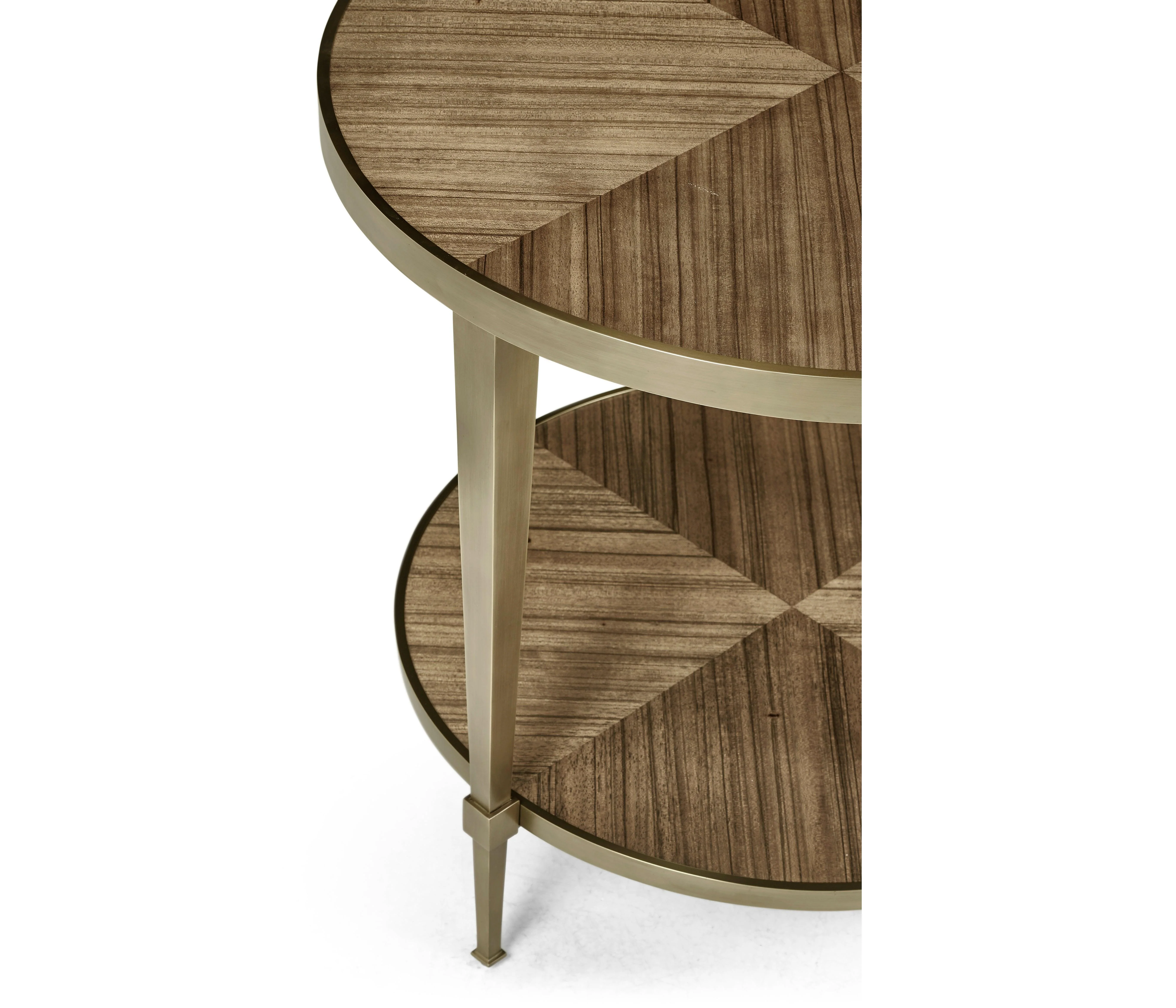 Hamilton Circular Golden Amber Lamp Table - Frankwebs