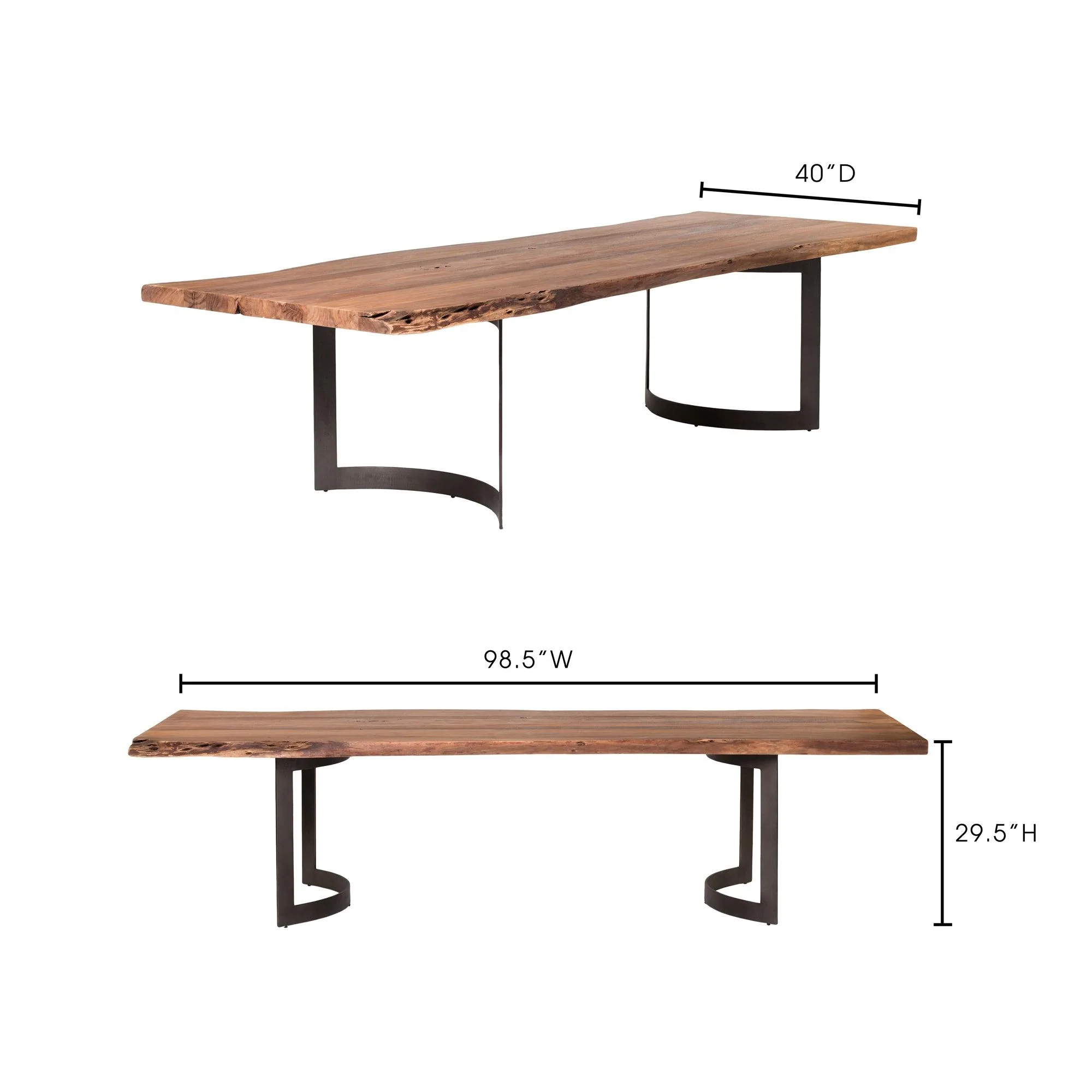 Bent Dining Table Small Smoked - Frankwebs