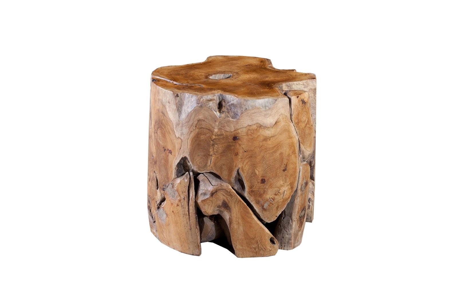 Teak Slice Stool, Round - Frankwebs