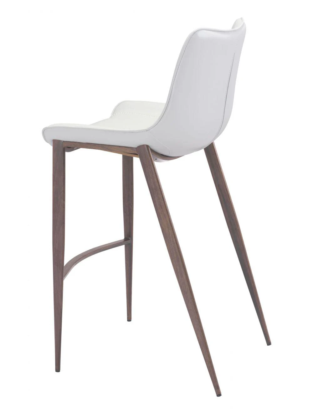 Magnus Bar Chair (Set of 2) White & Walnut - Frankwebs