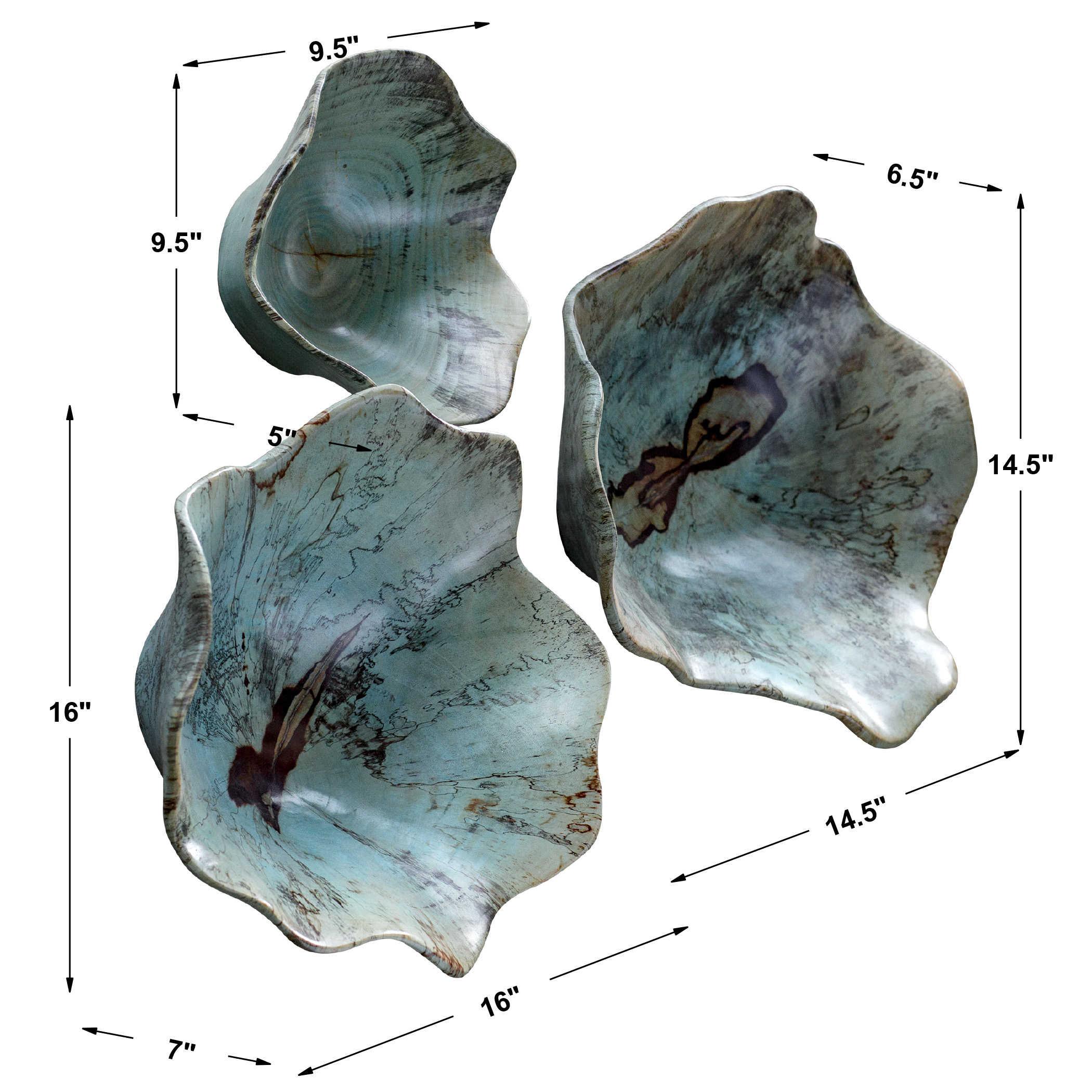 TEO WOOD WALL ART, SET/3 - Frankwebs