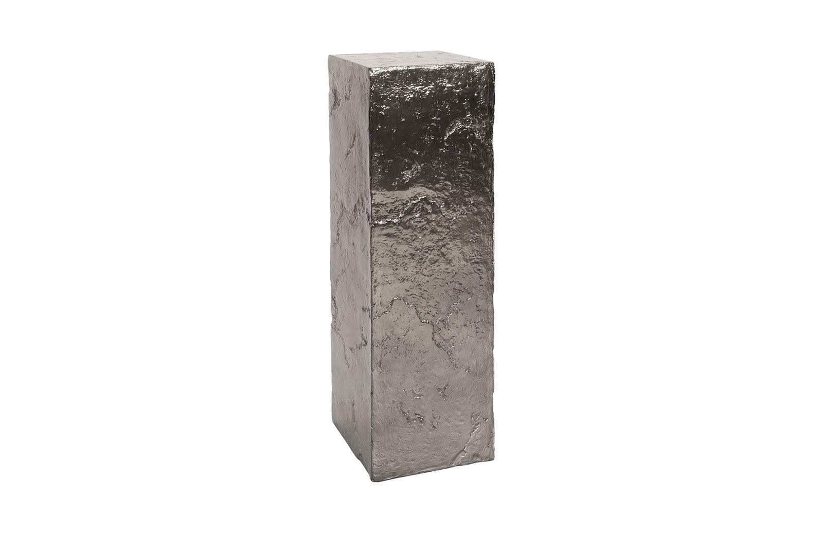 Slate Pedestal, Large, Liquid Silver - Frankwebs
