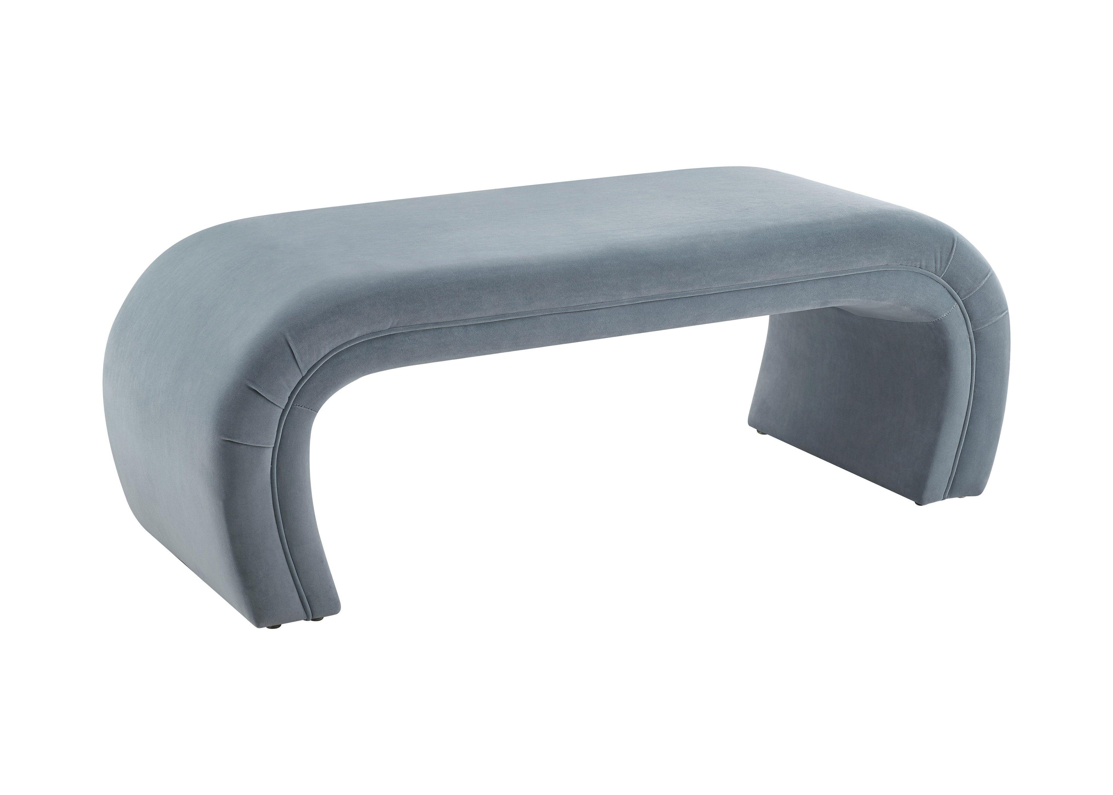 Kenya Sea Blue Velvet Bench - Frankwebs