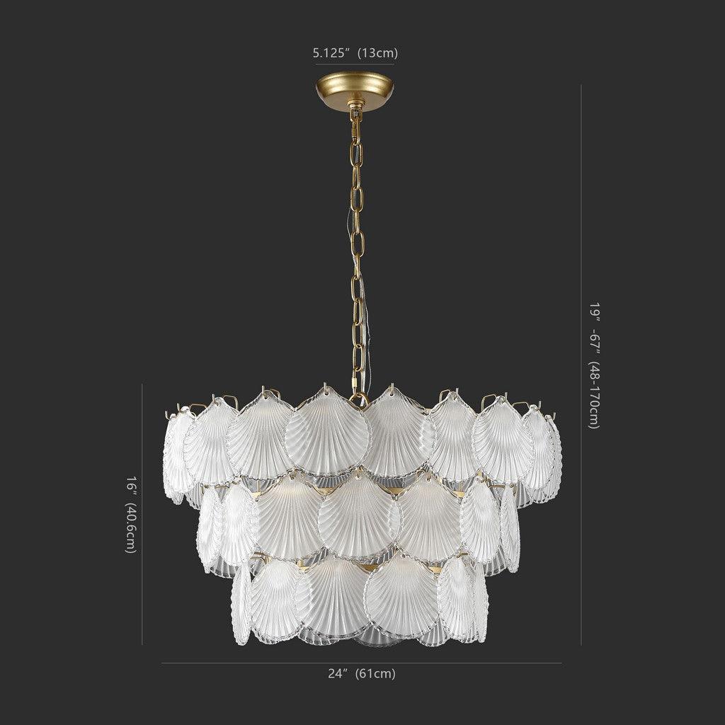 GUTIERREZ 3 TIER GLASS CHANDELIER - Frankwebs