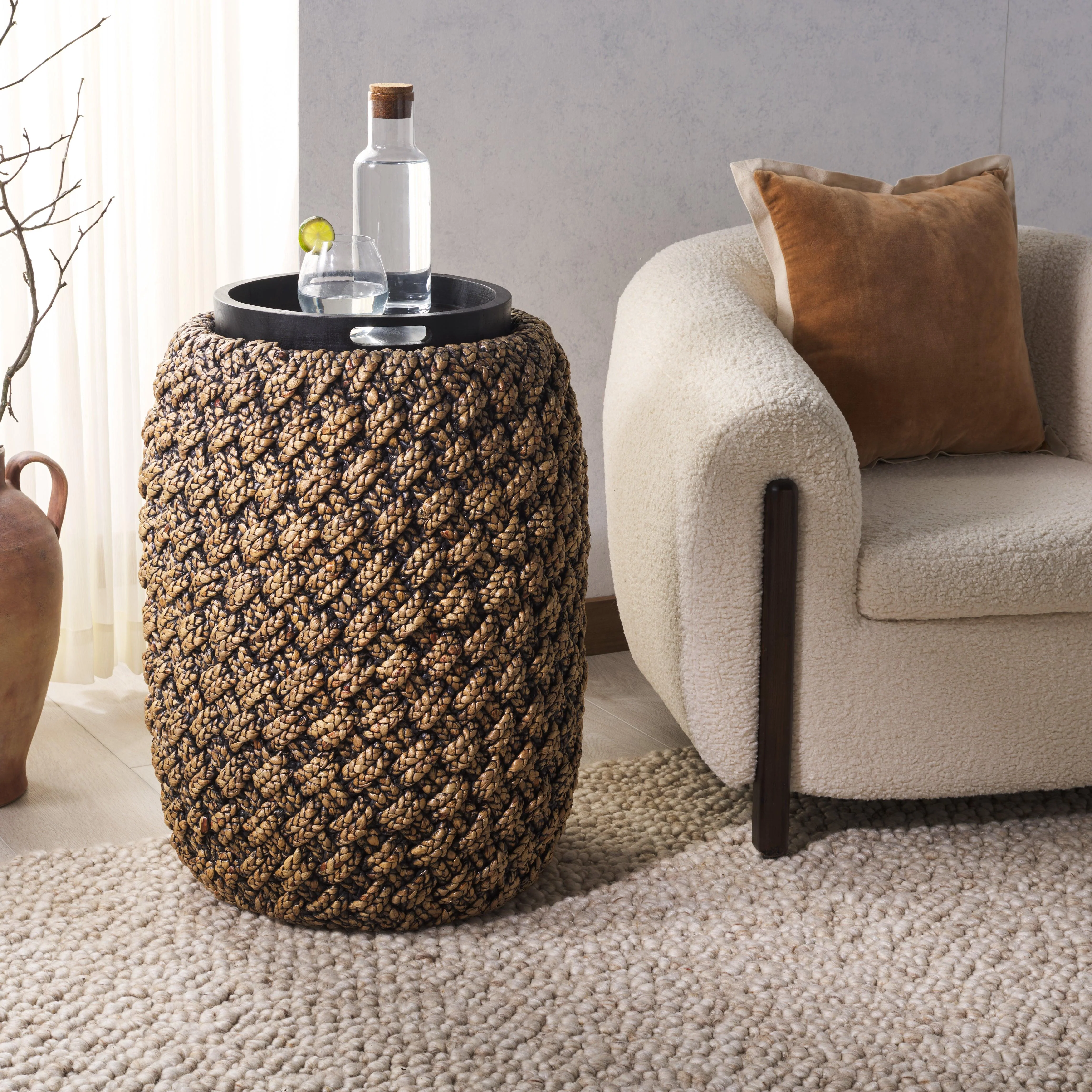 BAYLEY WATERHYACINTH STORAGE ACCENT TABLE - Frankwebs