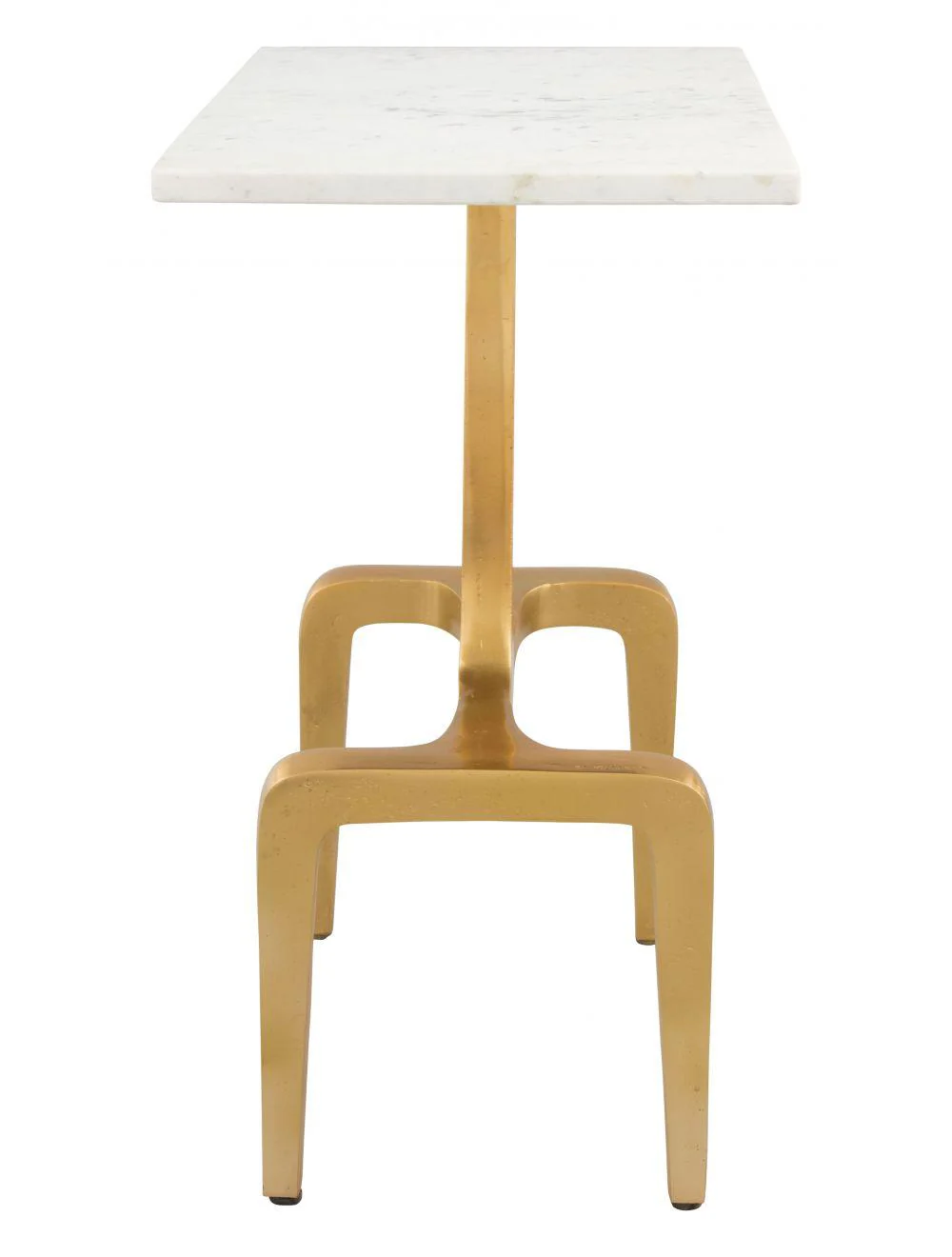 Clement Marble Side Table White & Gold - Frankwebs