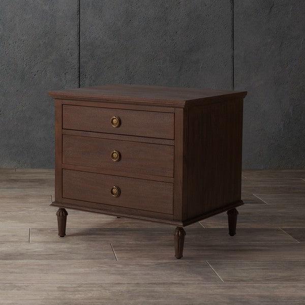 LISABET 3 DRAWER WOOD NIGHTSTAND - Frankwebs