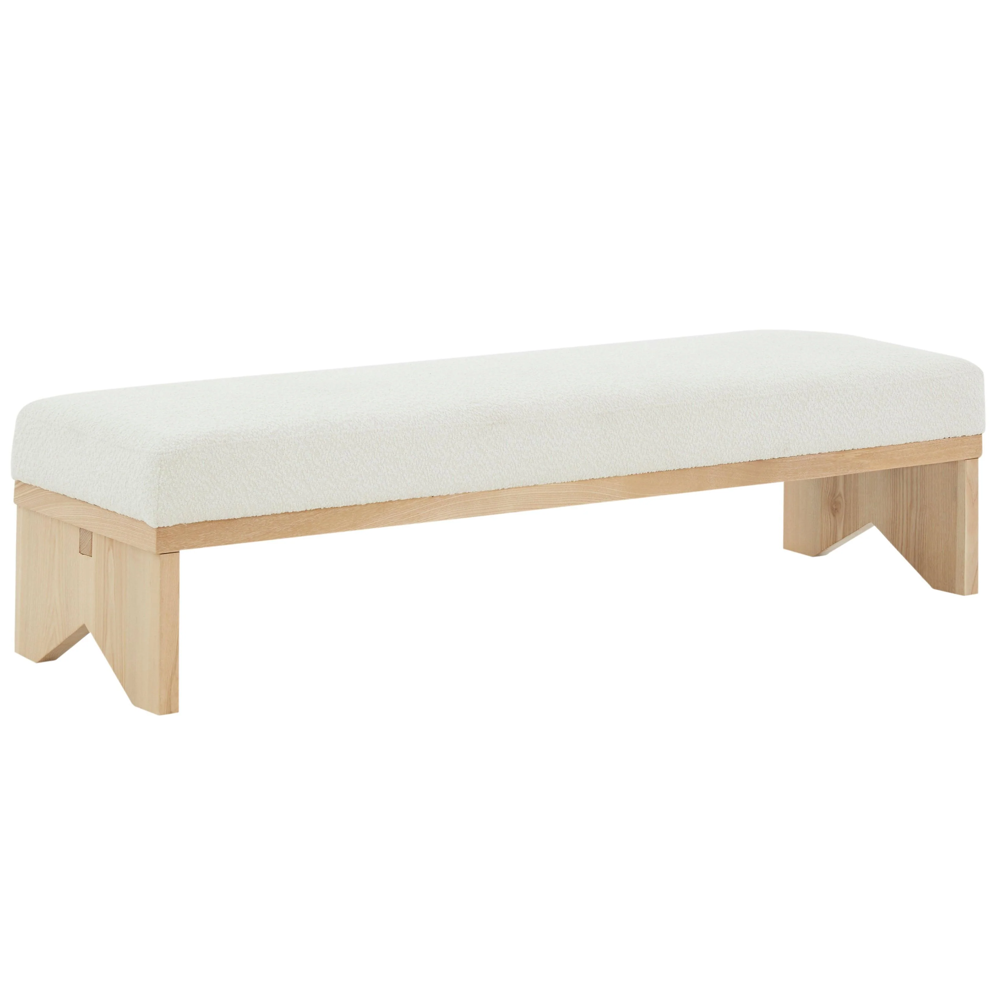 SHARYN BOUCLE & WOOD BENCH - Frankwebs