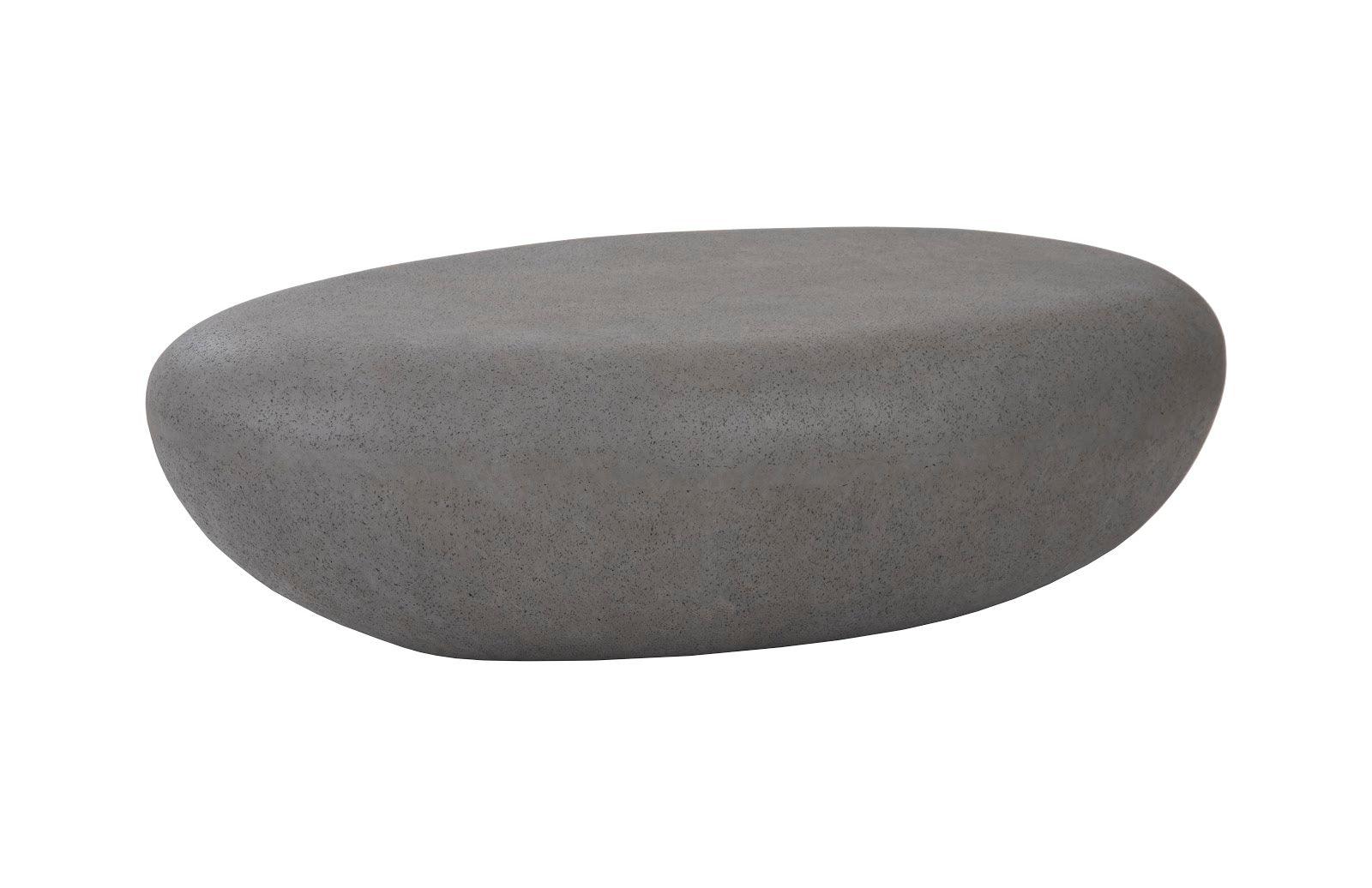 River Stone Coffee Table, Charcoal Stone, Large - Frankwebs