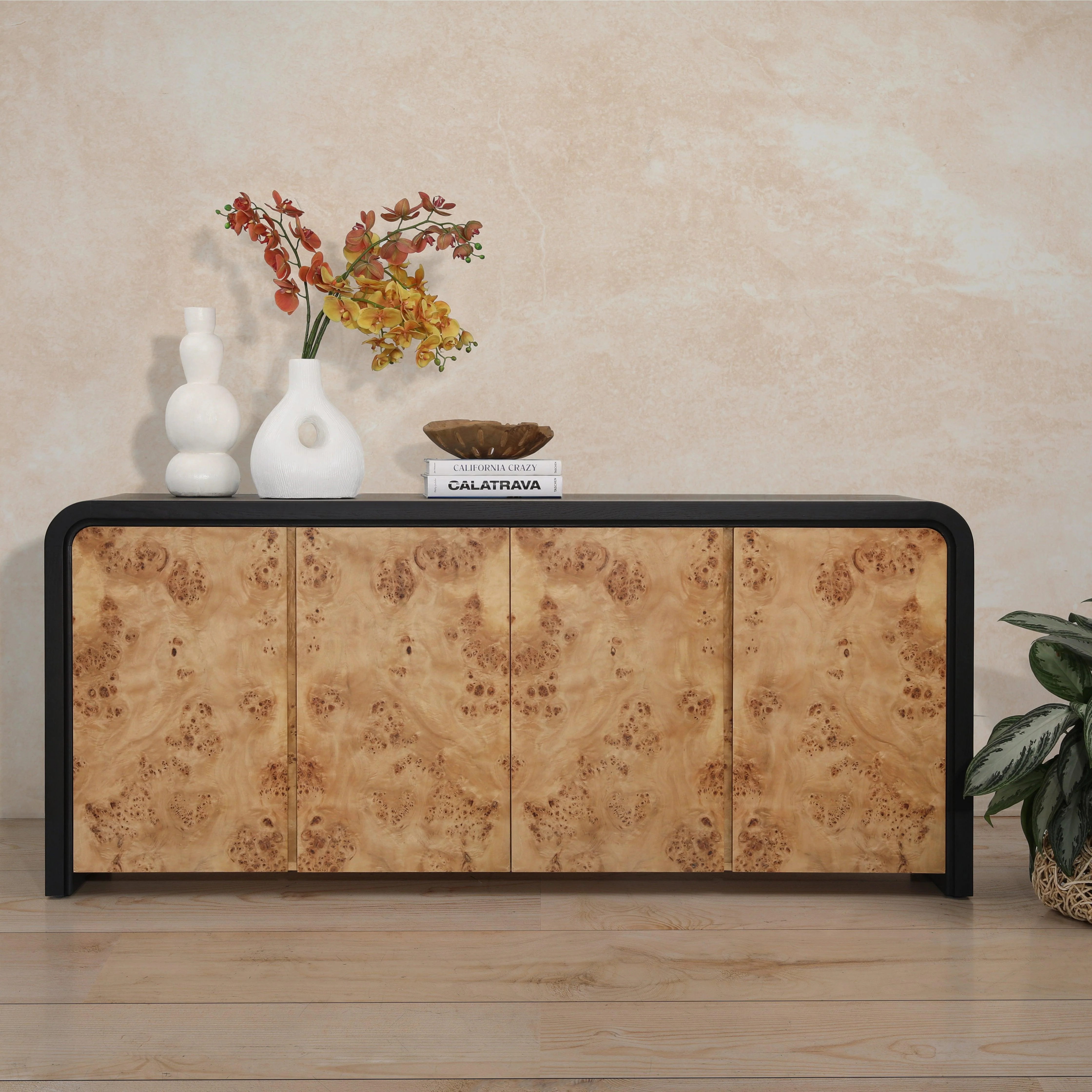 Brennon Sideboard Black and Burl - Frankwebs