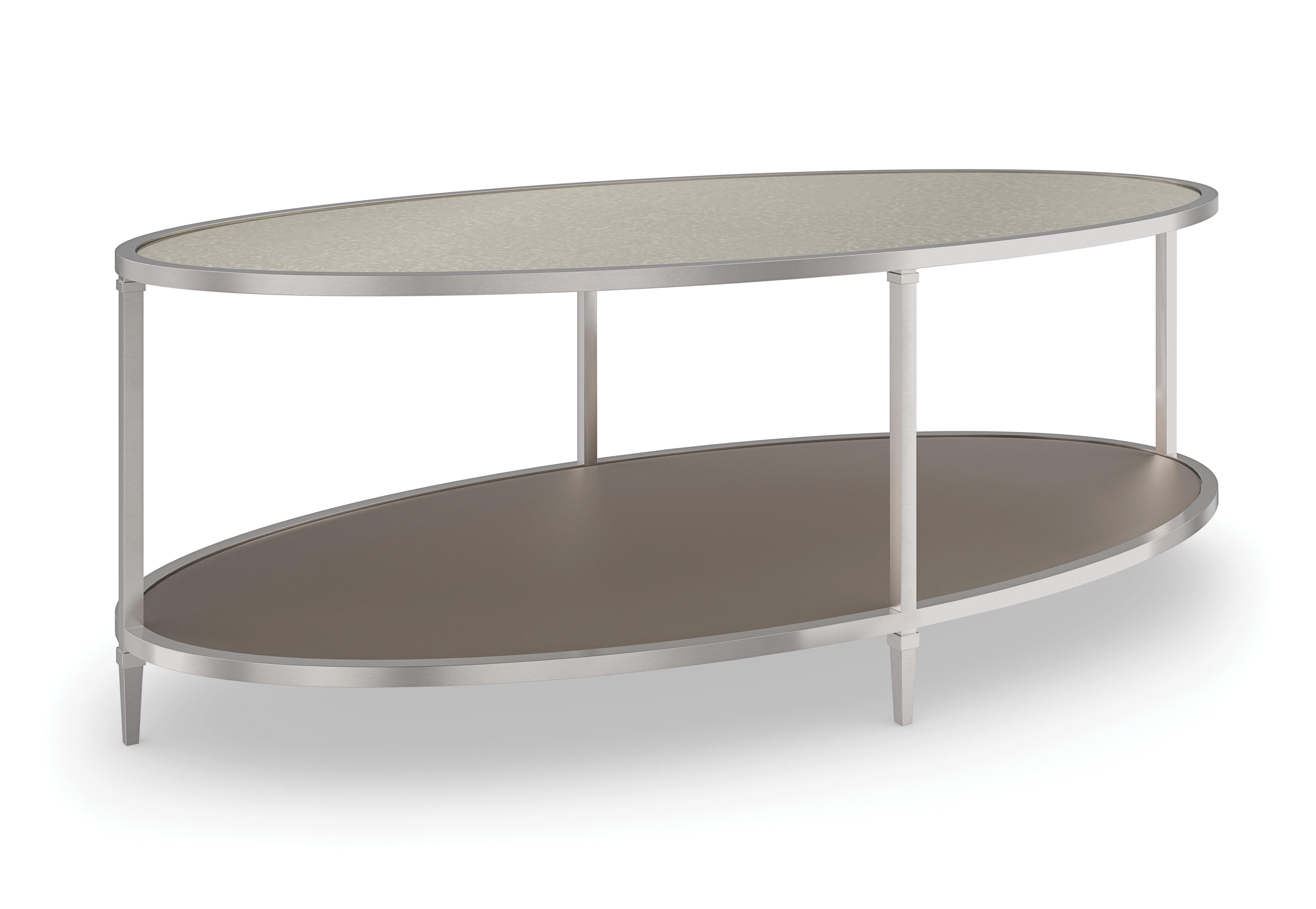Classic Shimmer Oval Cocktail Table - Frankwebs