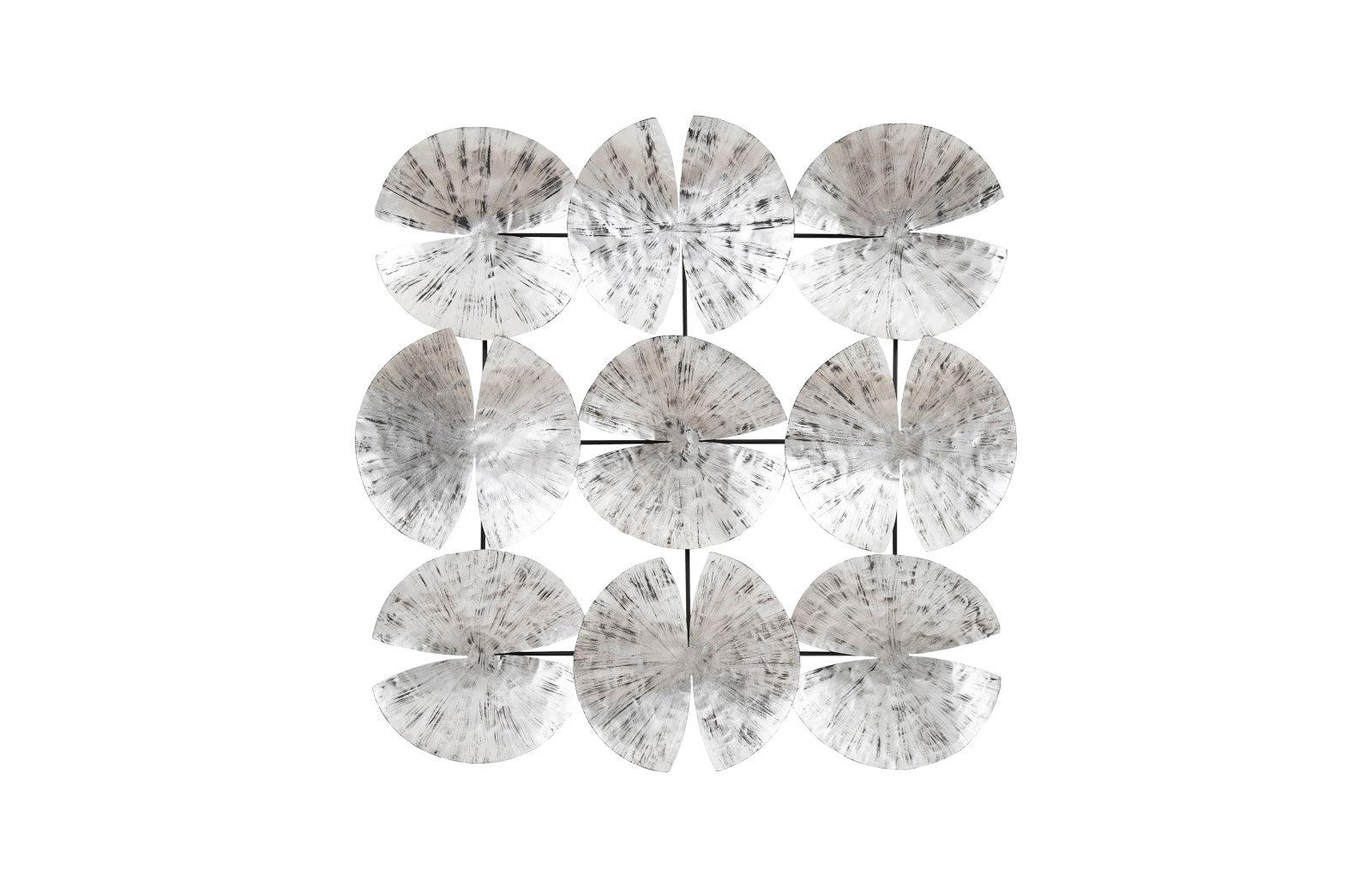 Ginkgo Leaf Wall Art, 9 Leaves, Silver - Frankwebs