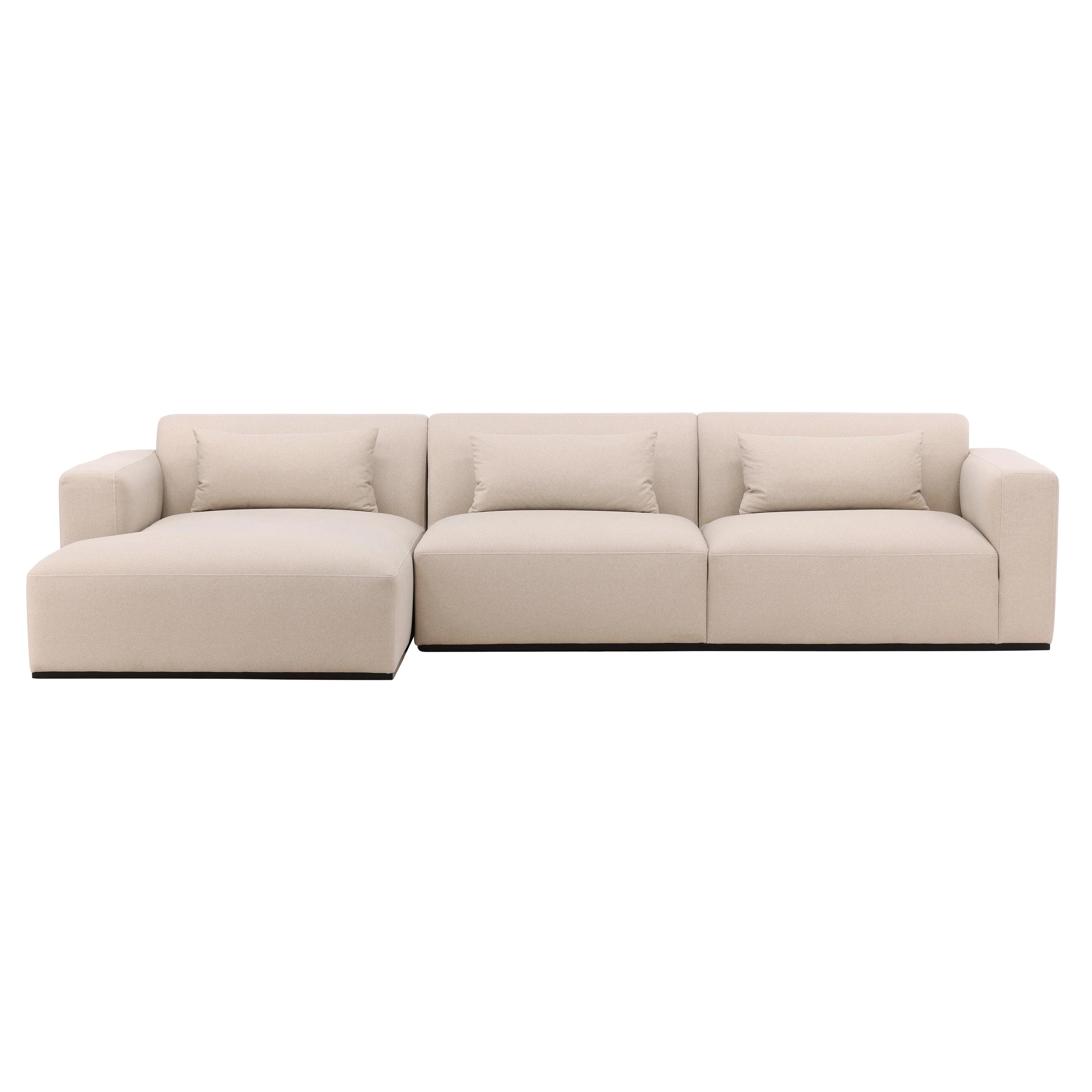 Brooklyne Left Chaise Sectional Cream - Frankwebs