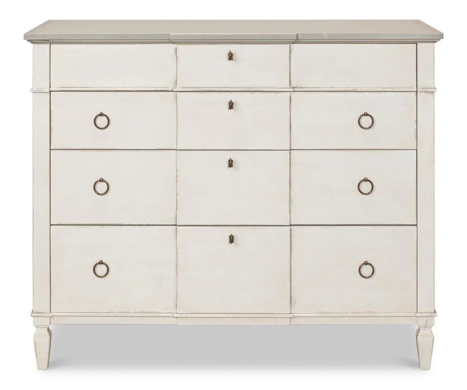 Azzalene Dresser Stucco Wht - Grey Quartz - Frankwebs
