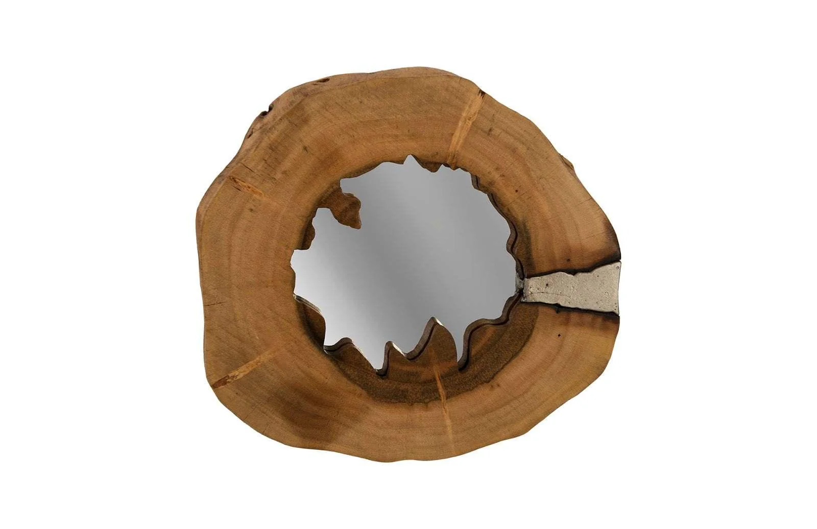 Molten Mirror Wall Tile, Poured Aluminum in Wood - Frankwebs