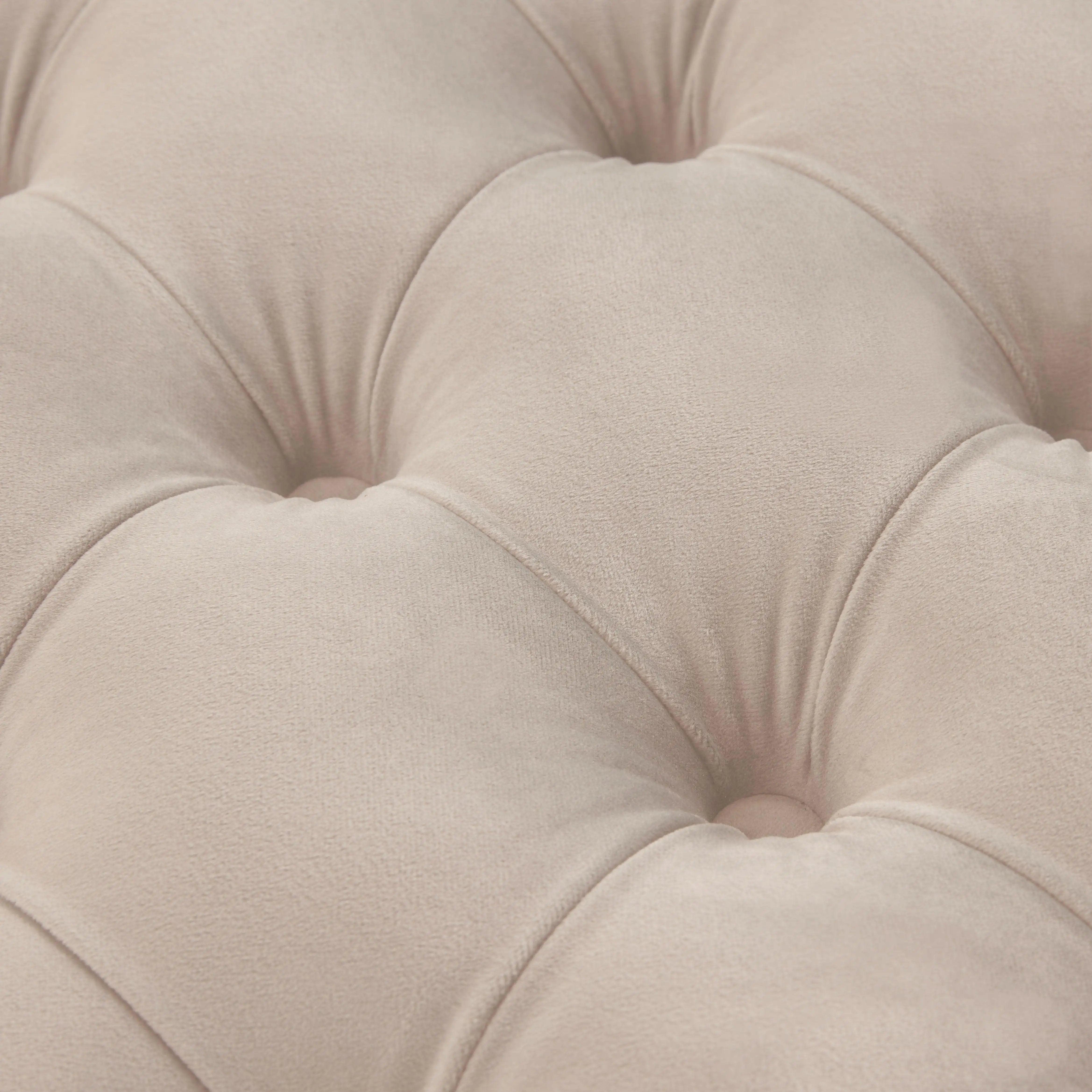 RUMI TUFTED VELVET OTTOMAN - Frankwebs