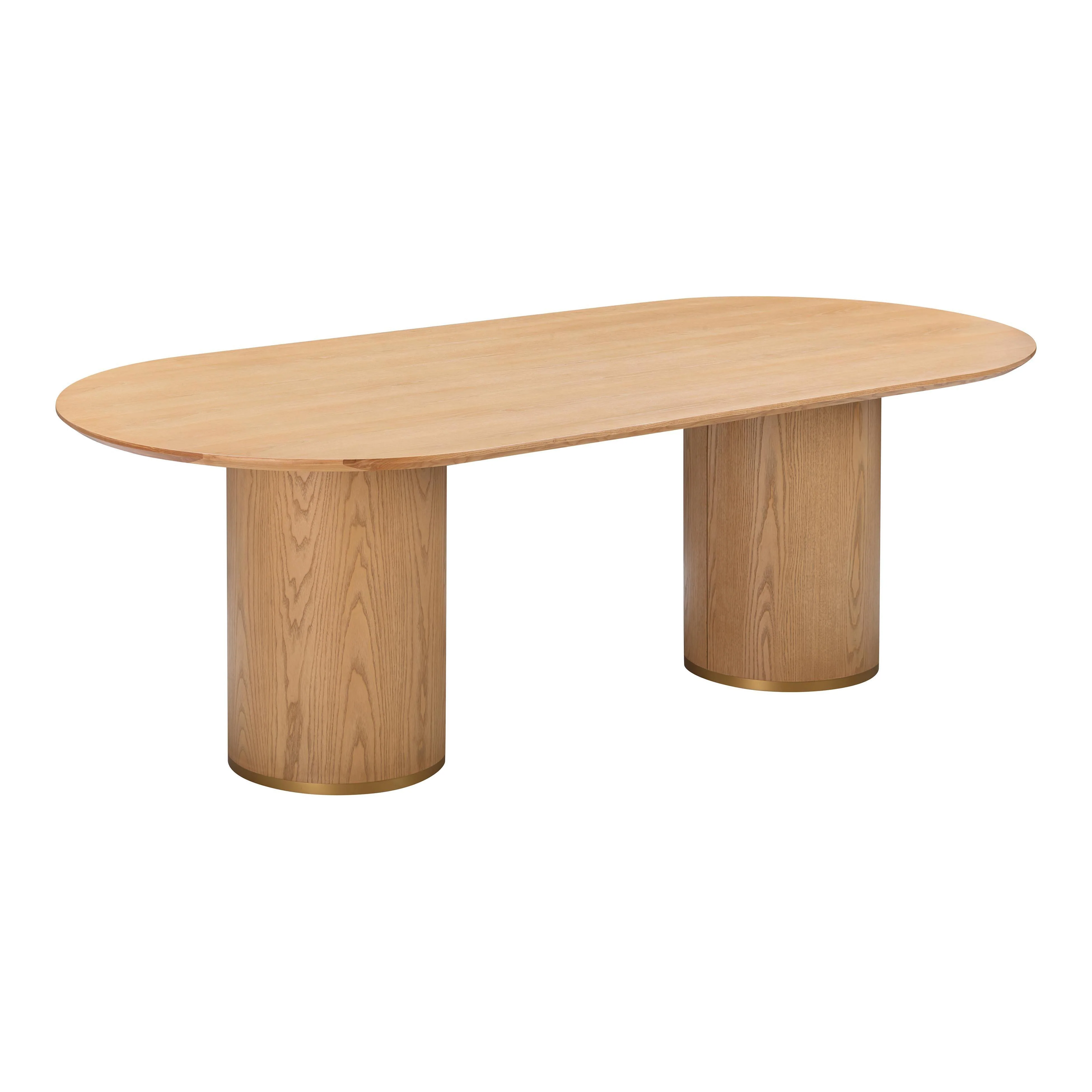 Brandy Natural Ash Wood Oval Dining Table - Frankwebs