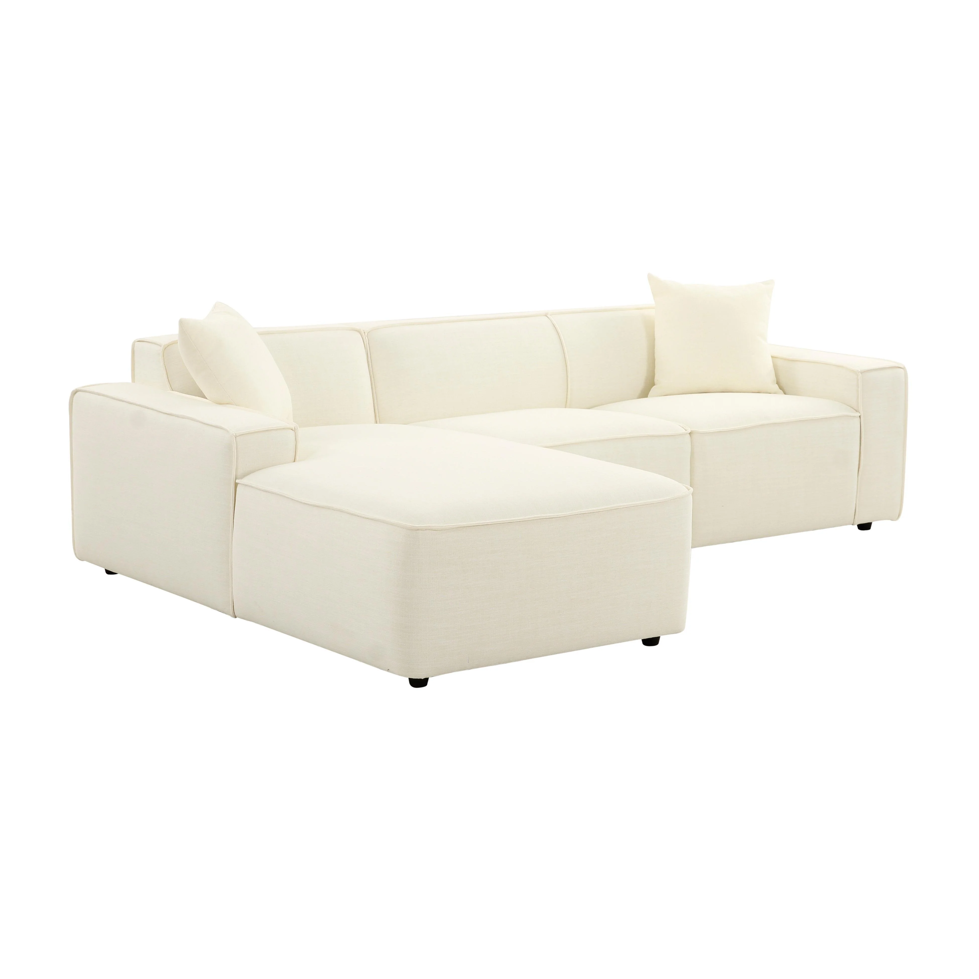 Olafur Cream Linen Sectional - LAF - Frankwebs