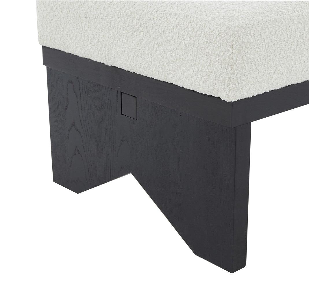 SHARYN BOUCLE & WOOD BENCH - Frankwebs