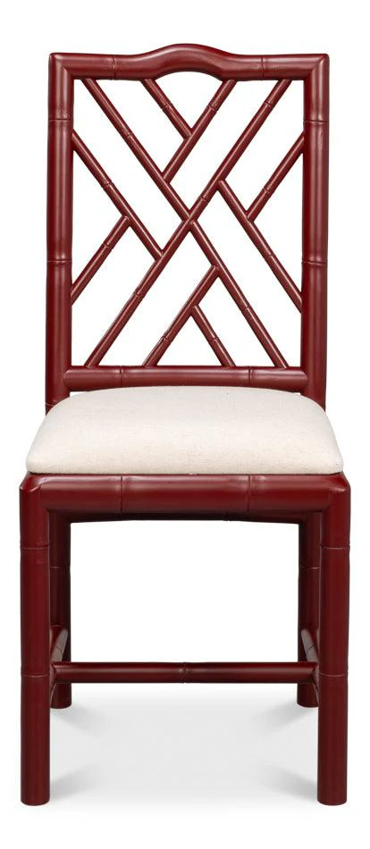 Brighton Bamboo Side Chair - Burgundy - Set of 2 - Frankwebs