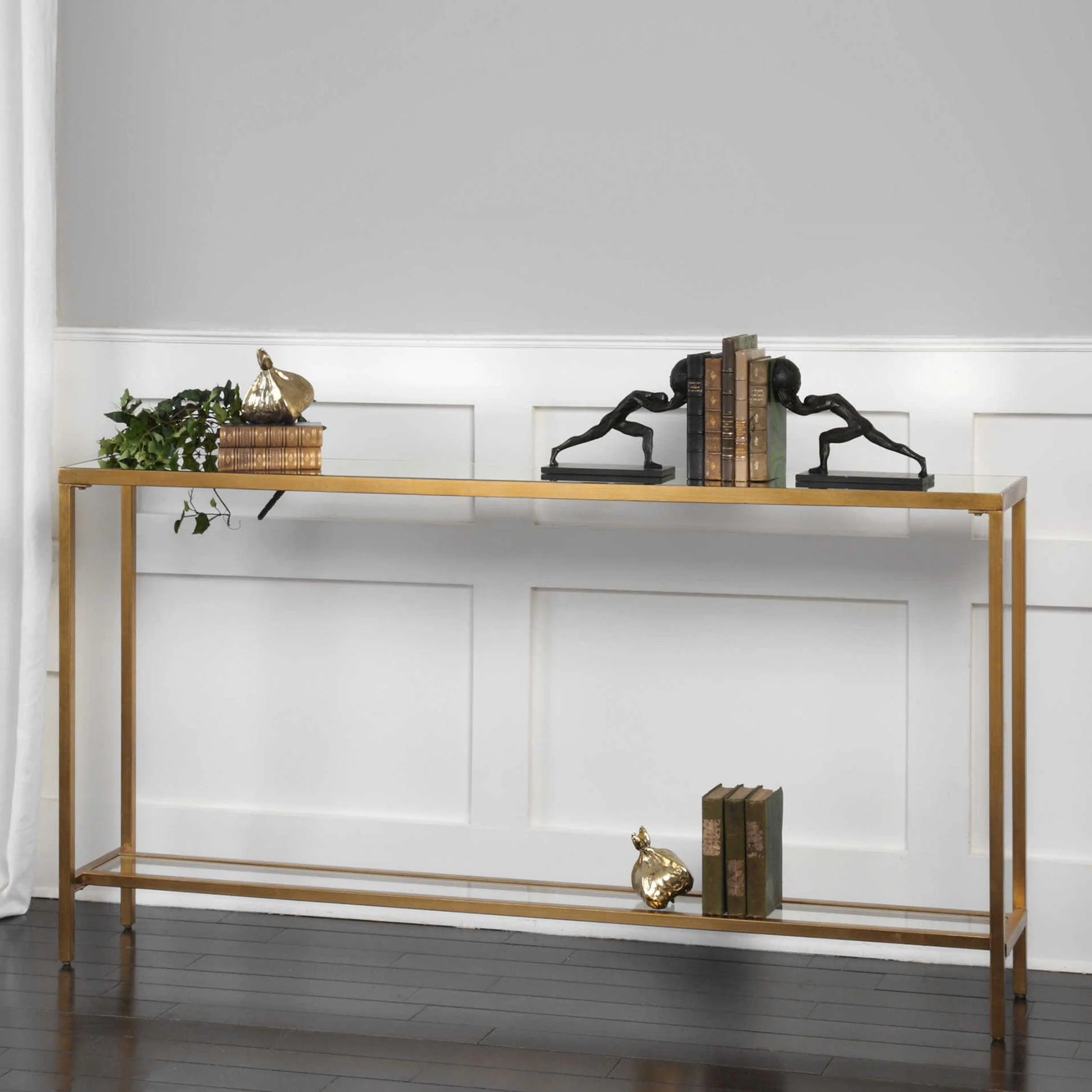 HAYLEY GOLD CONSOLE TABLE - Frankwebs