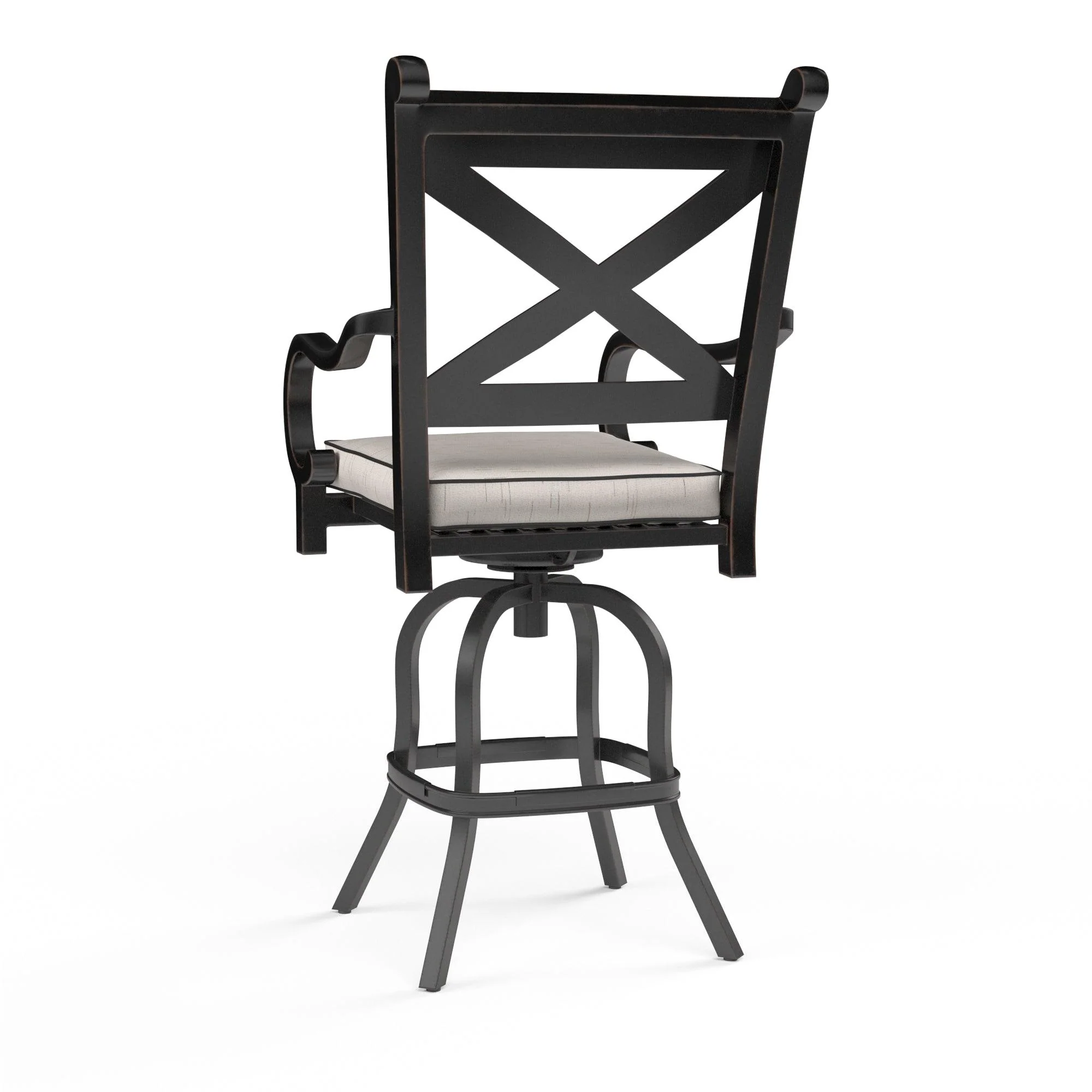 Monterey Barstool in Frequency Sand w/ Contrast Canvas Java Welt - Frankwebs