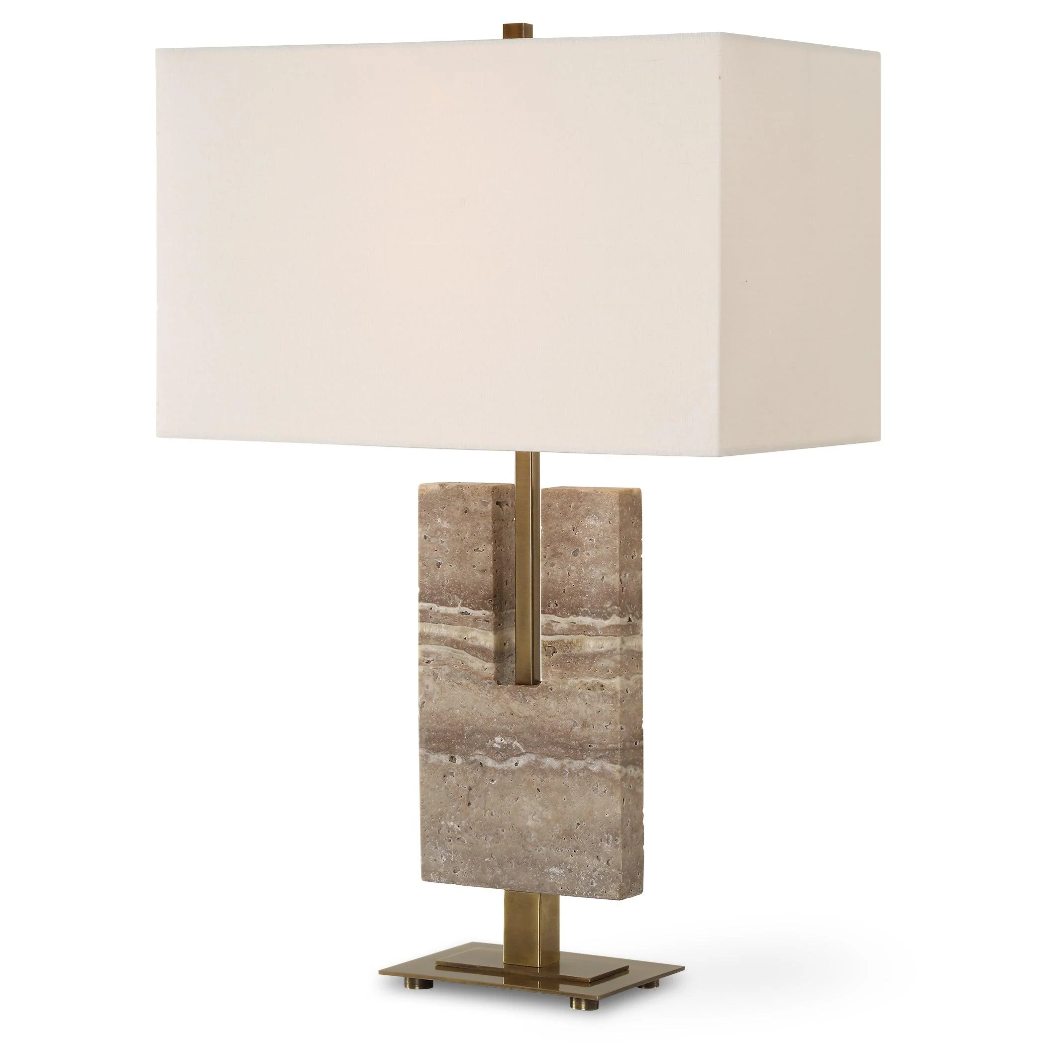 Turning Point Travertine Table Lamp - Frankwebs