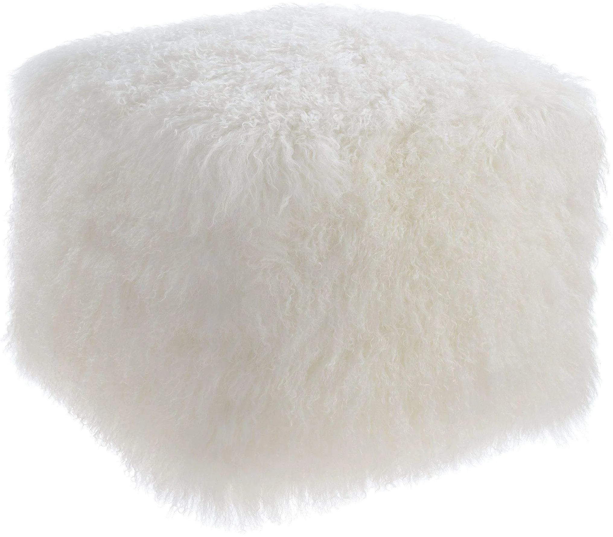 Tibetan Sheep White Pouf - Frankwebs